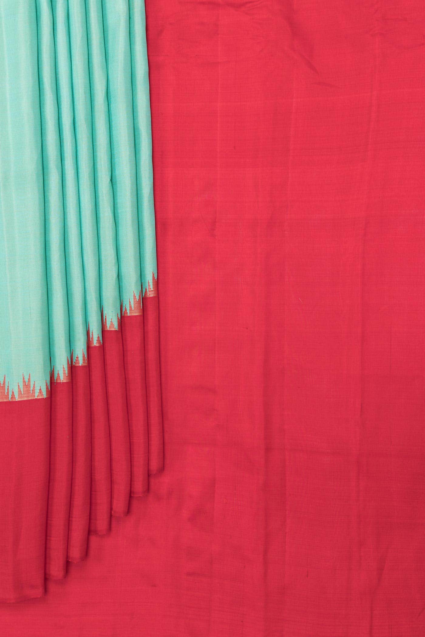 Sea Green Gadwal Silk Saree