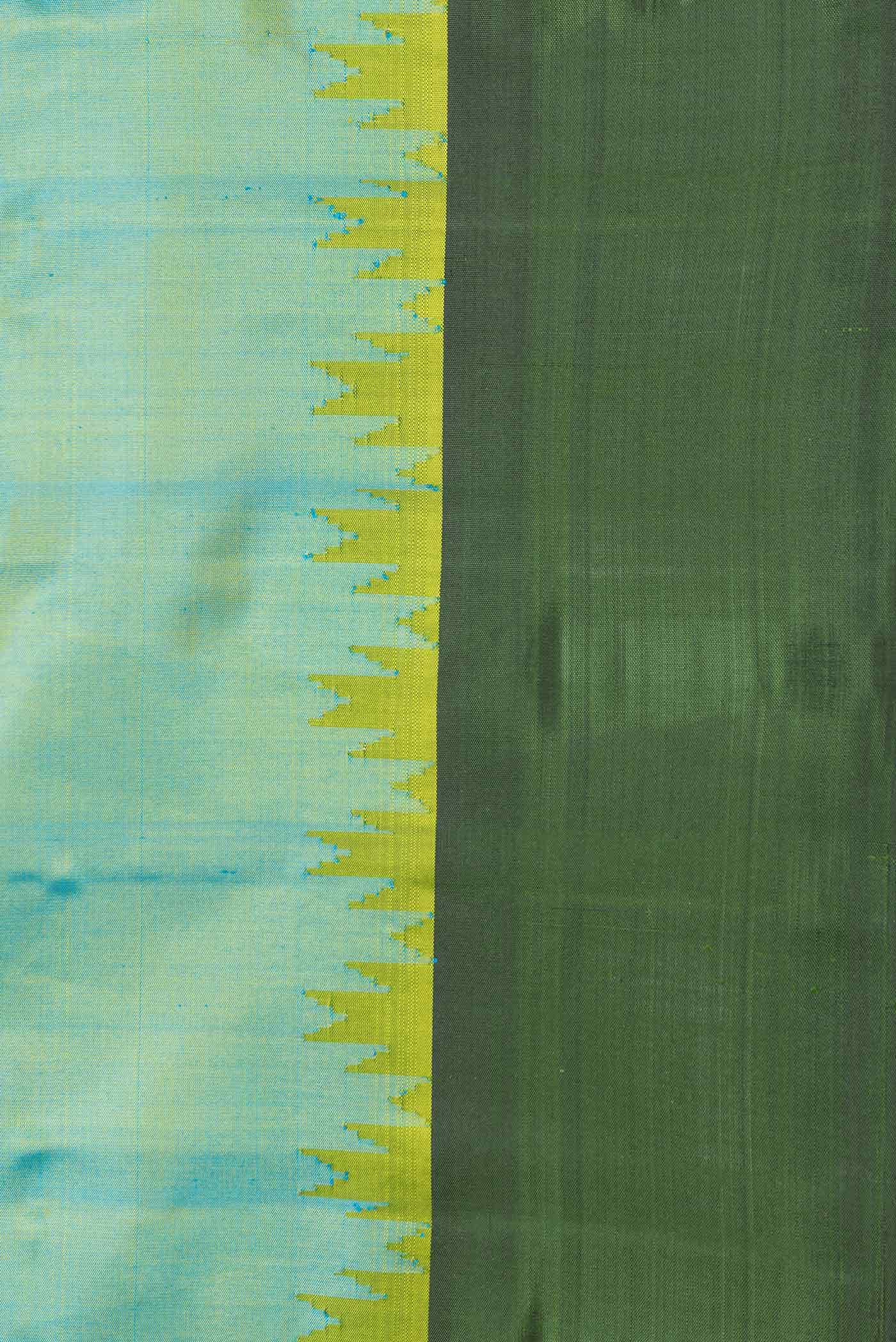 Sky Blue Gadwal Silk Saree