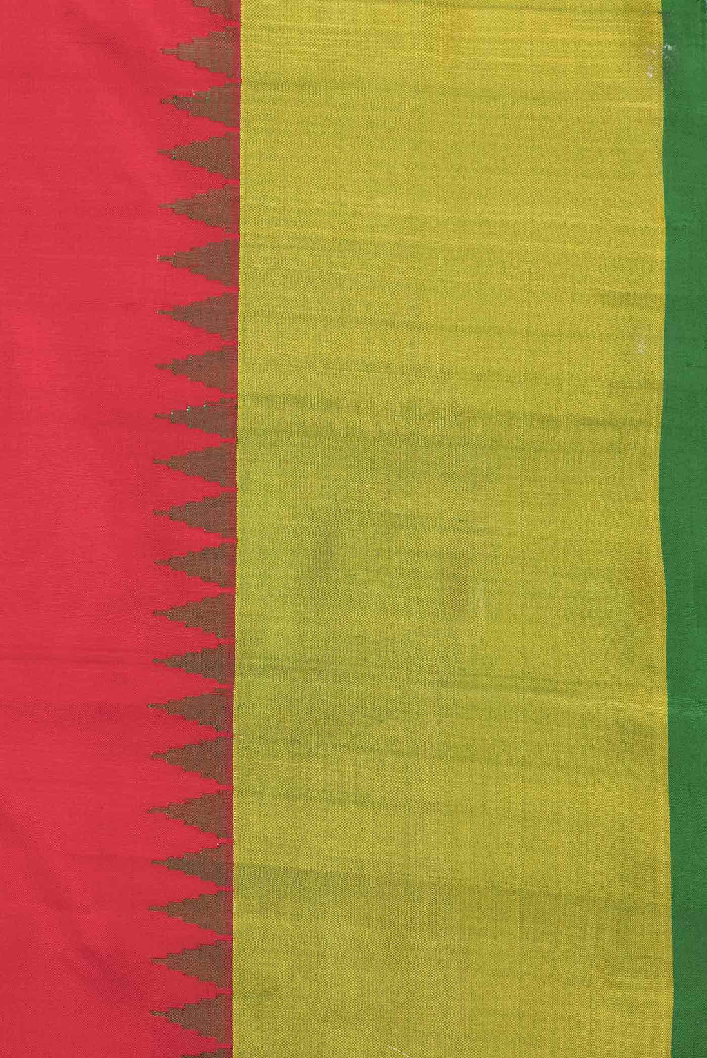 Red Dual Tone Gadwal Silk Saree