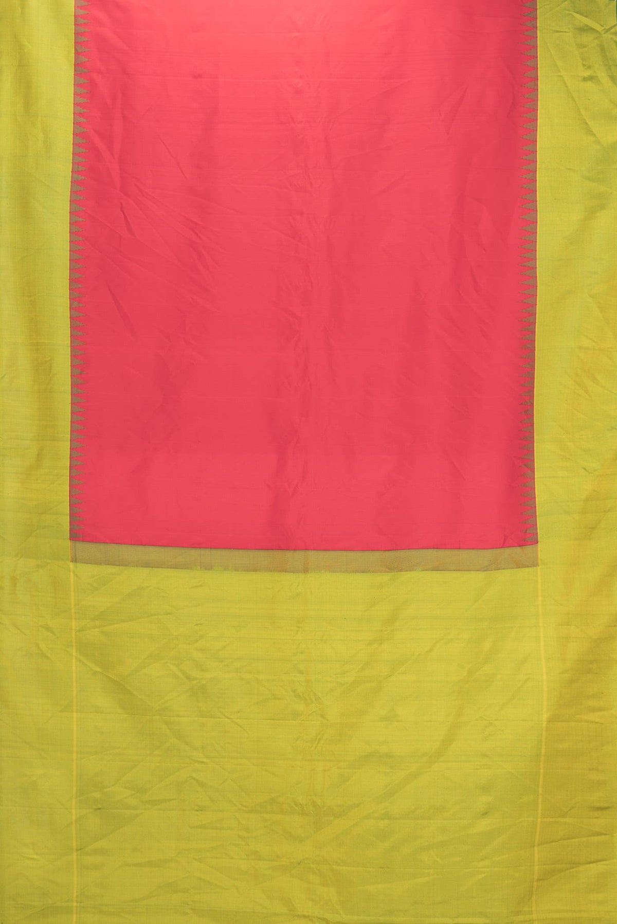 Red Dual Tone Gadwal Silk Saree
