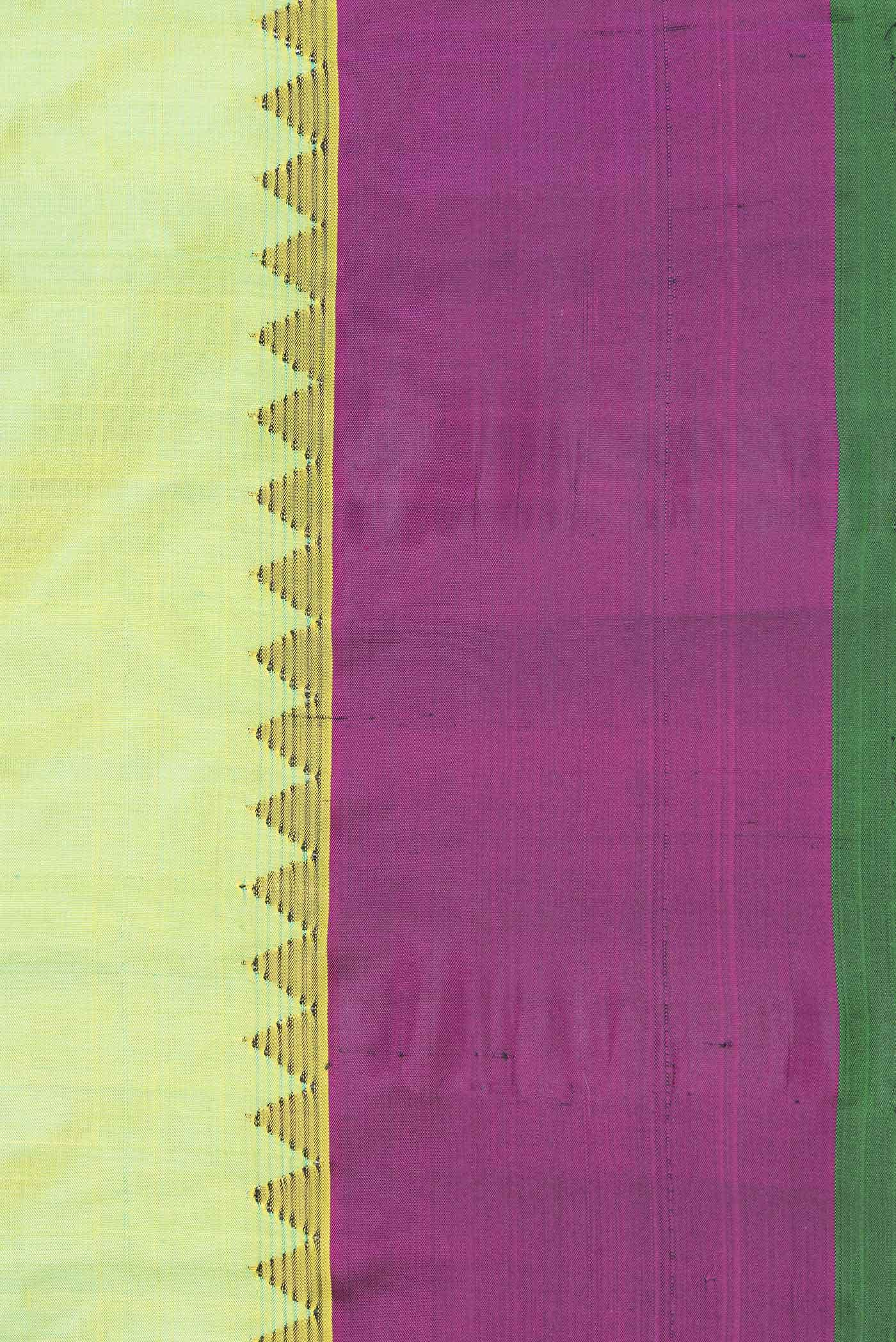 Parrot Green Gadwal Silk Saree