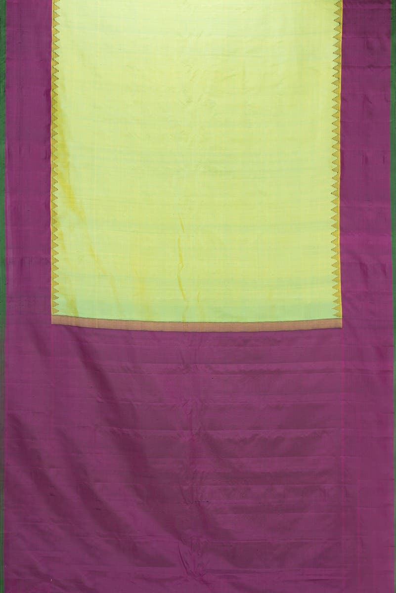 Parrot Green Gadwal Silk Saree