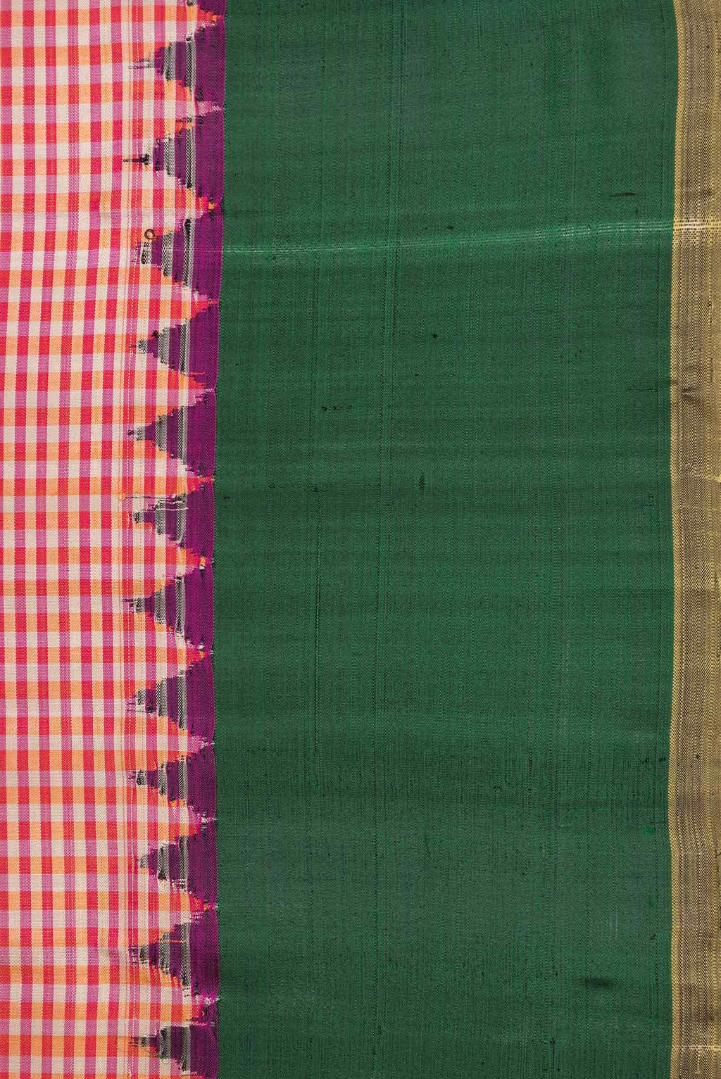 Orange Gadwal Silk Saree