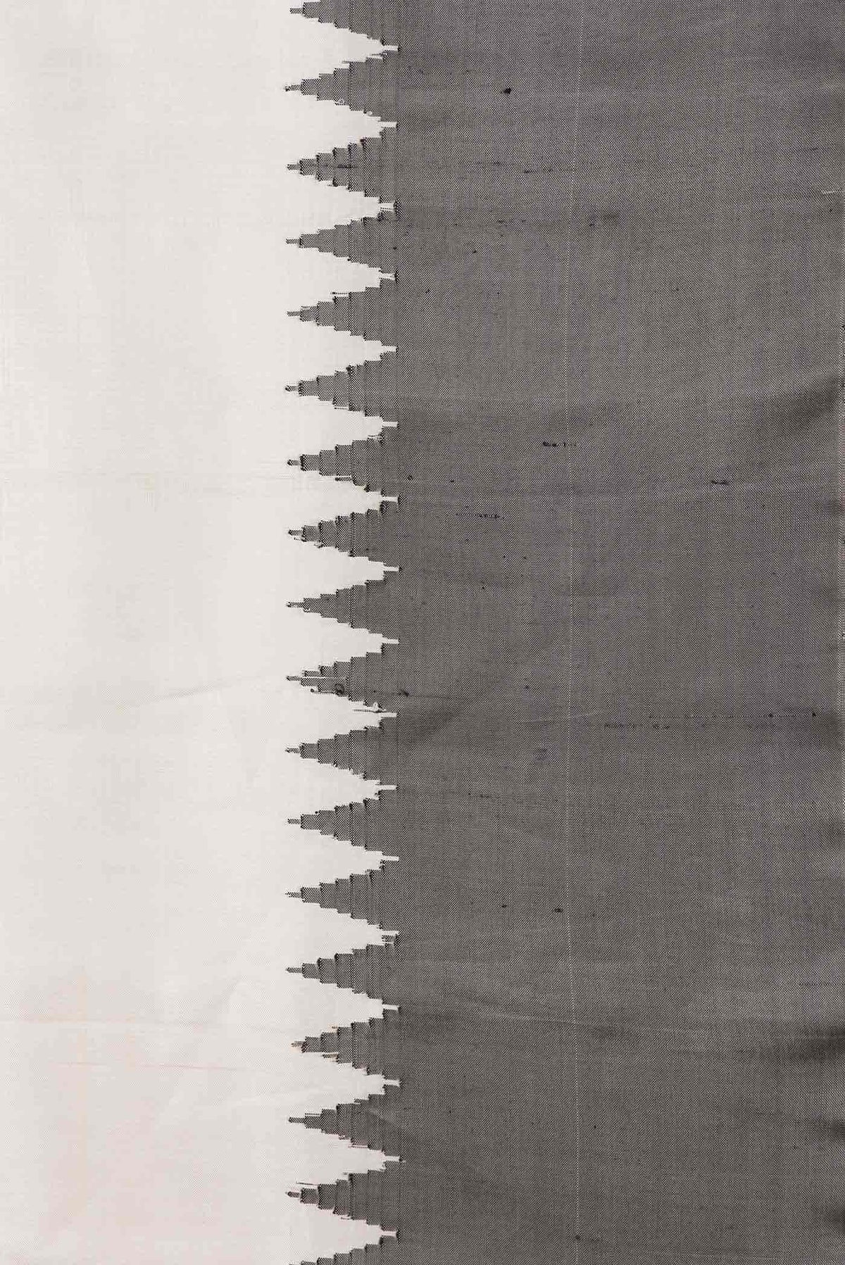 Off White Gadwal Silk Saree