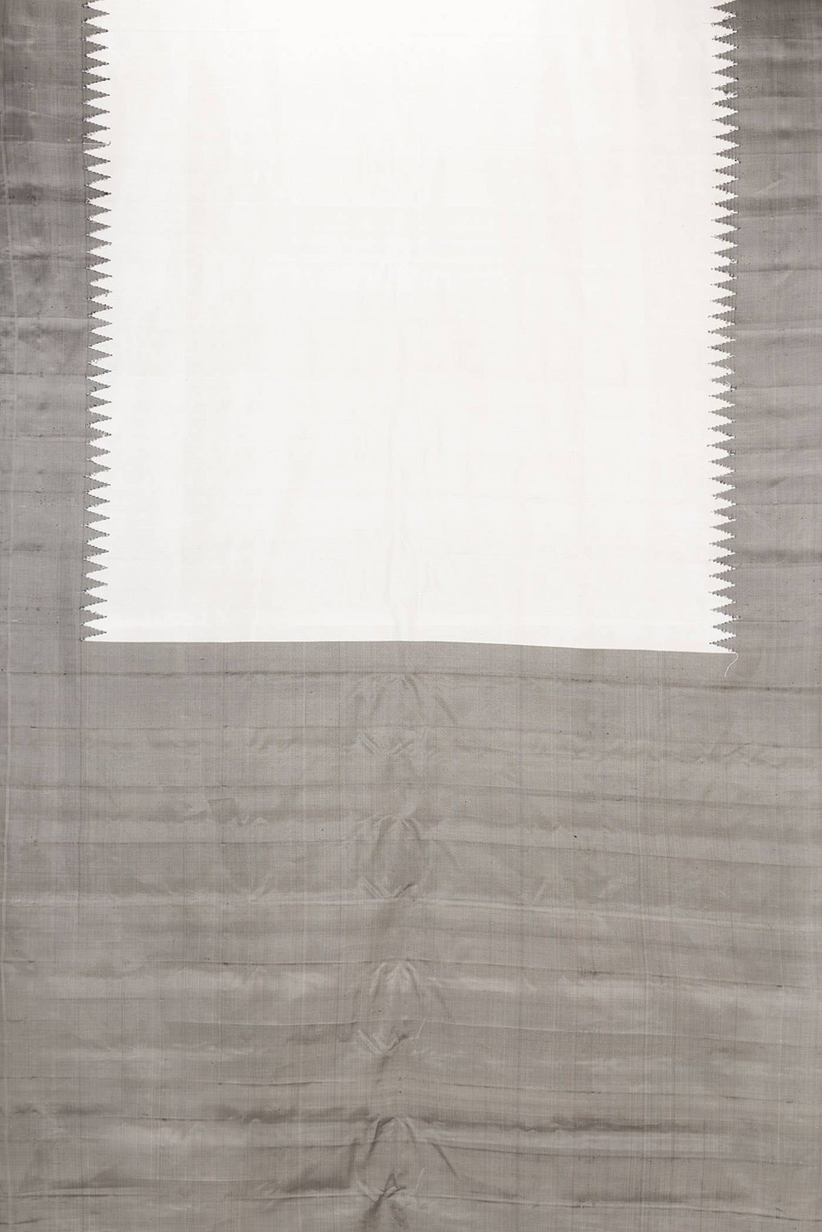 Off White Gadwal Silk Saree