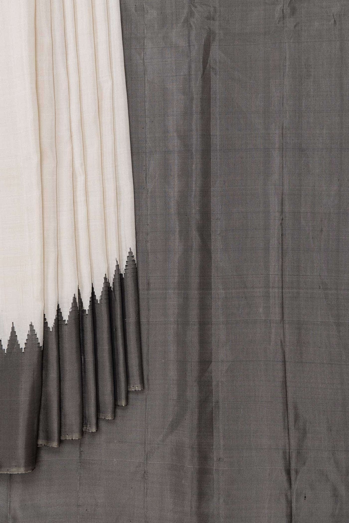 Off White Gadwal Silk Saree