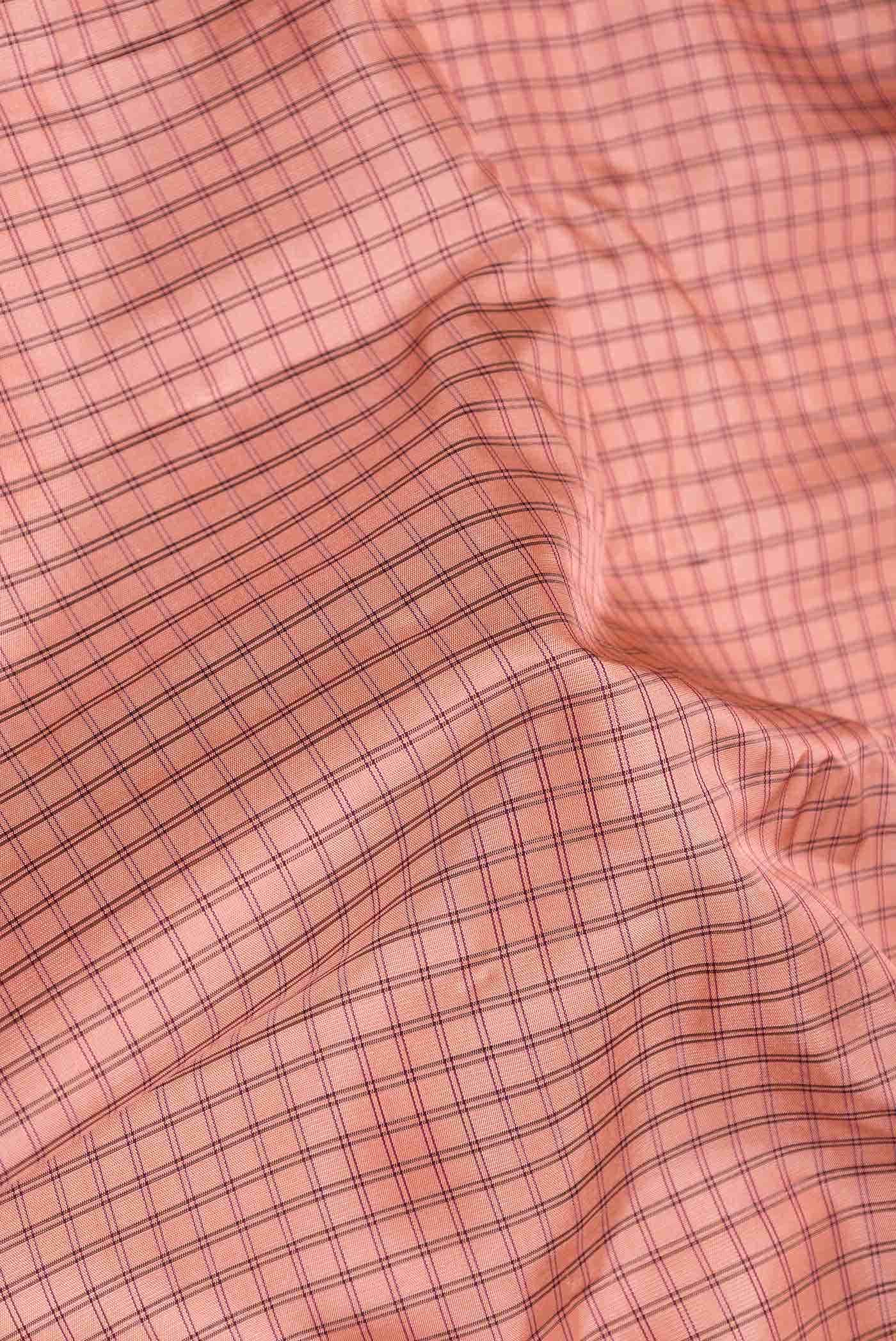 Golden Peach Gadwal Silk Saree