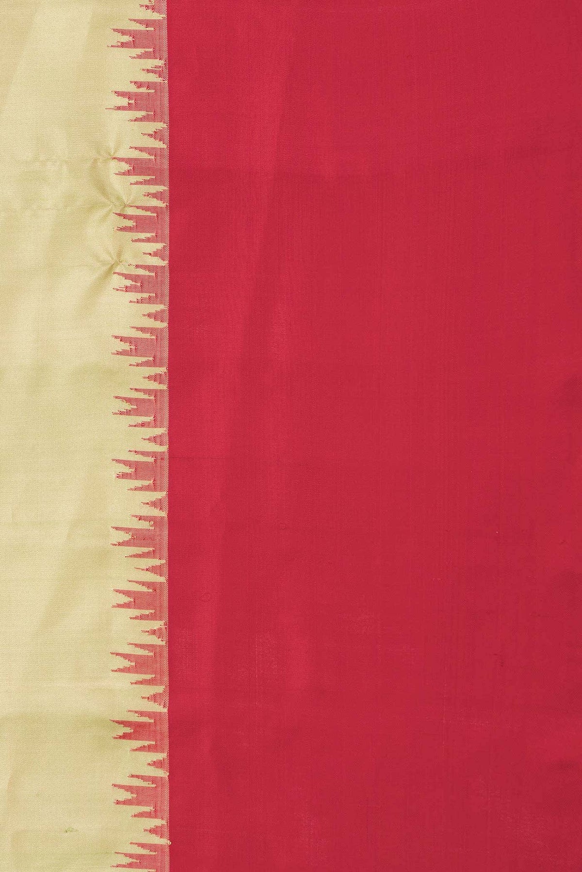Cream Gadwal Silk Saree