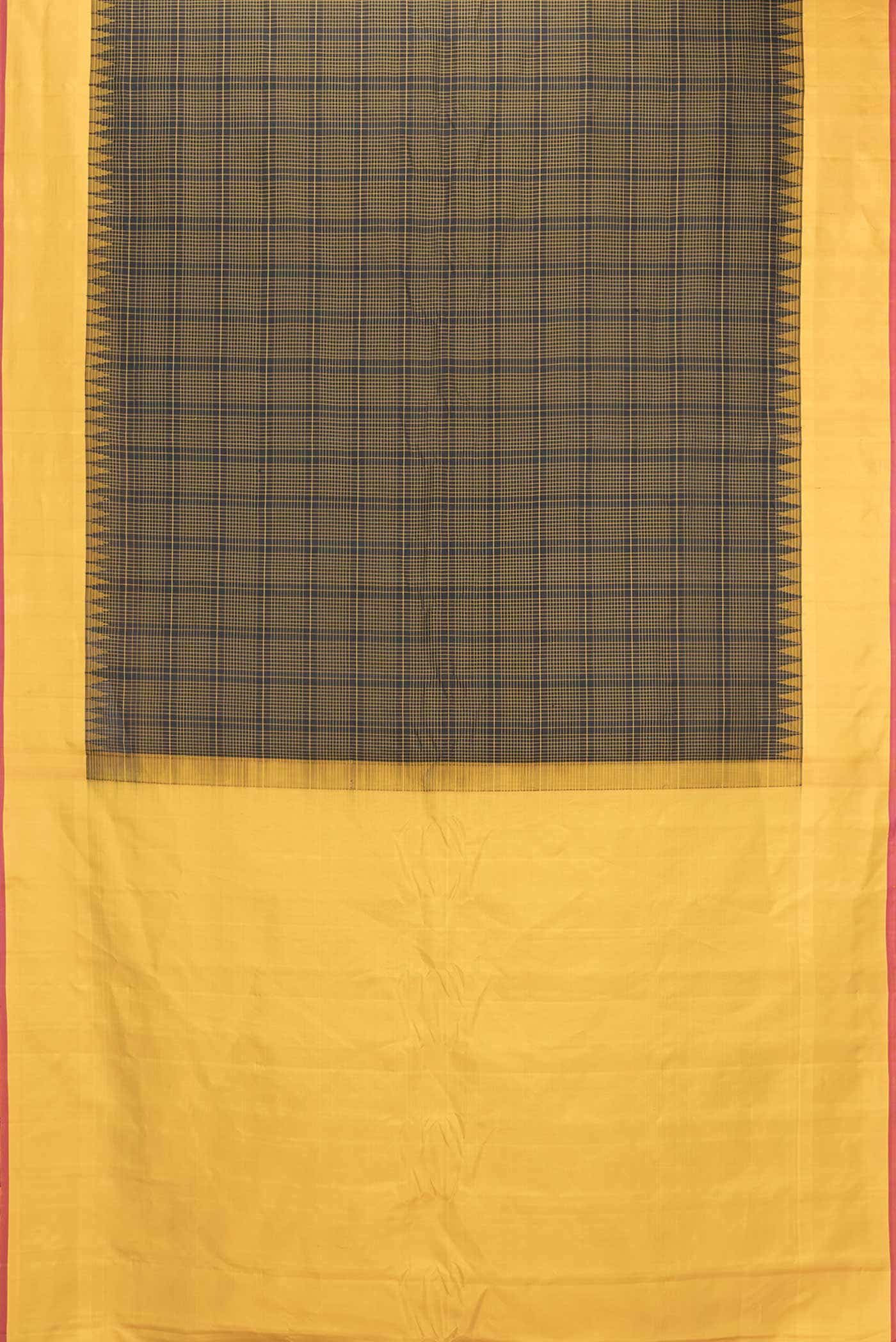Black Gadwal Silk Saree