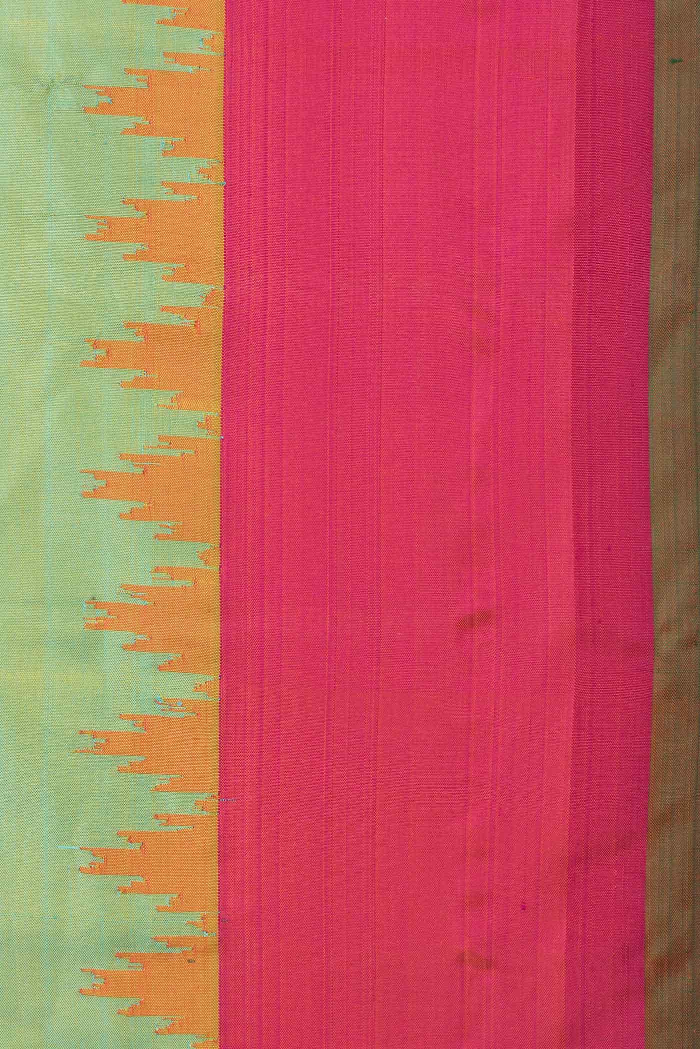 Pista Green Dual Tone Gadwal Silk Saree