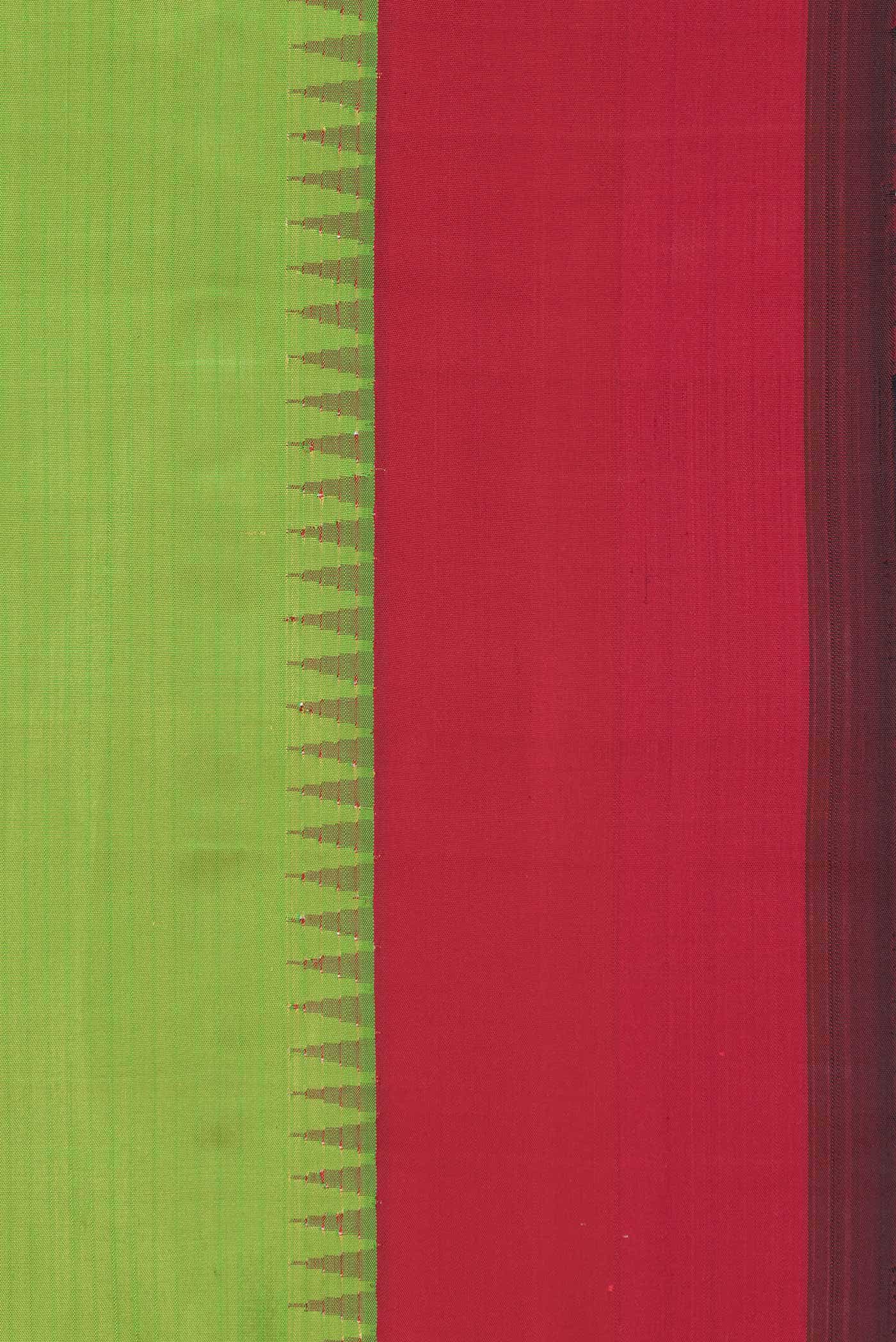 Green Dual Tone Gadwal Silk Saree