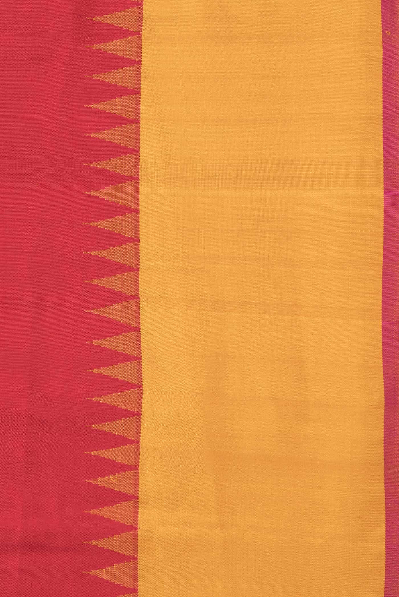 Red Dual Tone Gadwal Silk Saree