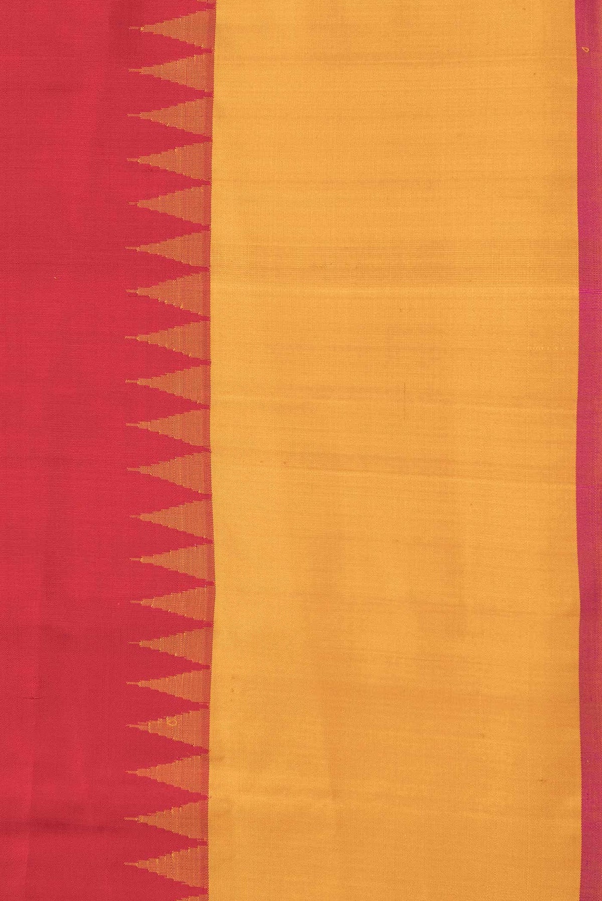 Red Dual Tone Gadwal Silk Saree