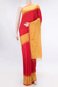 Red Dual Tone Gadwal Silk Saree