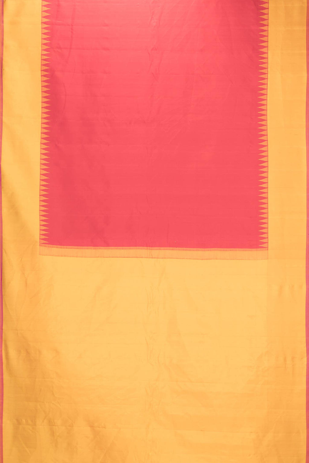 Red Dual Tone Gadwal Silk Saree
