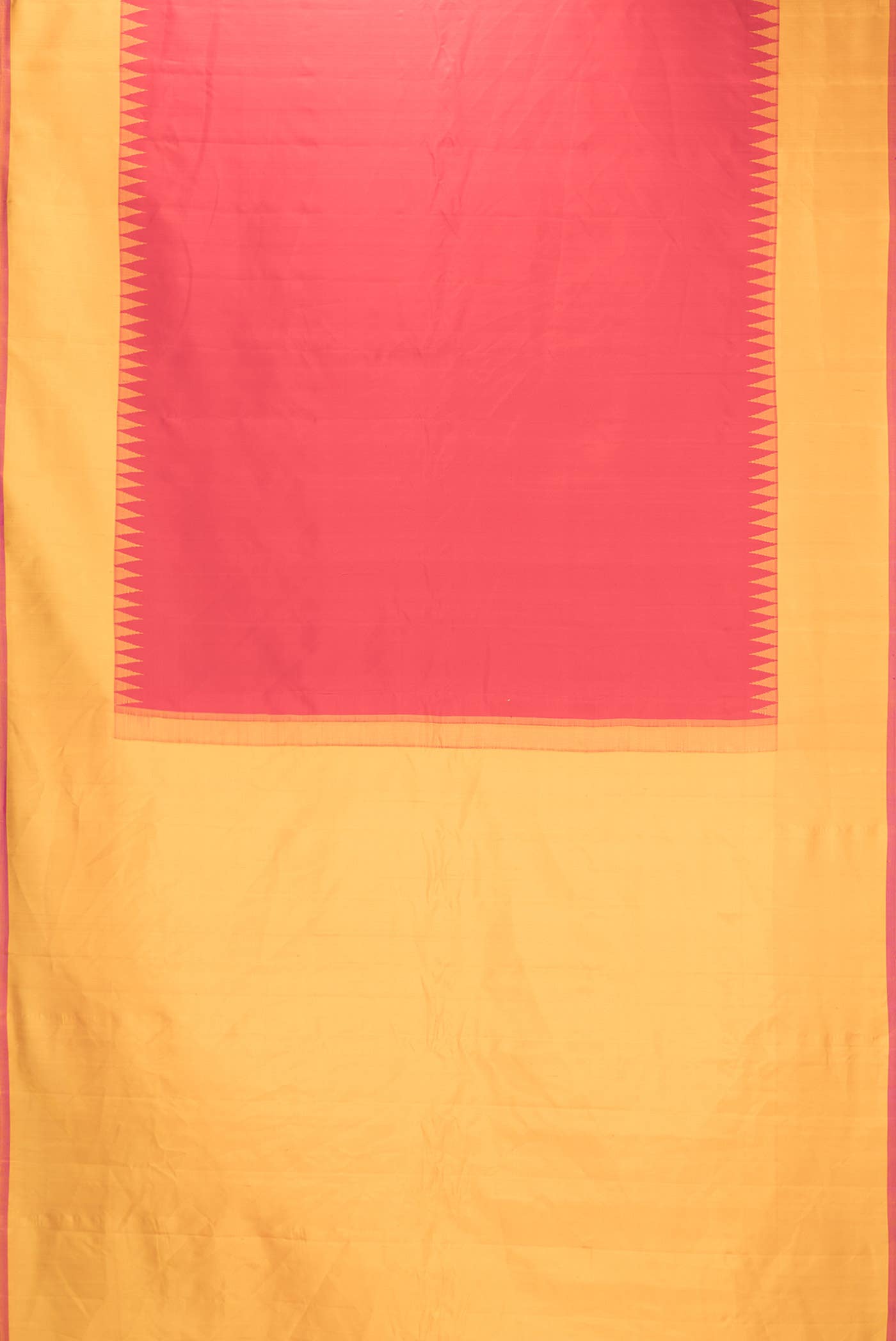 Red Dual Tone Gadwal Silk Saree