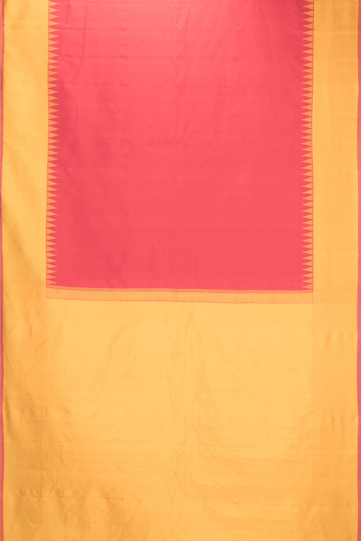 Red Dual Tone Gadwal Silk Saree