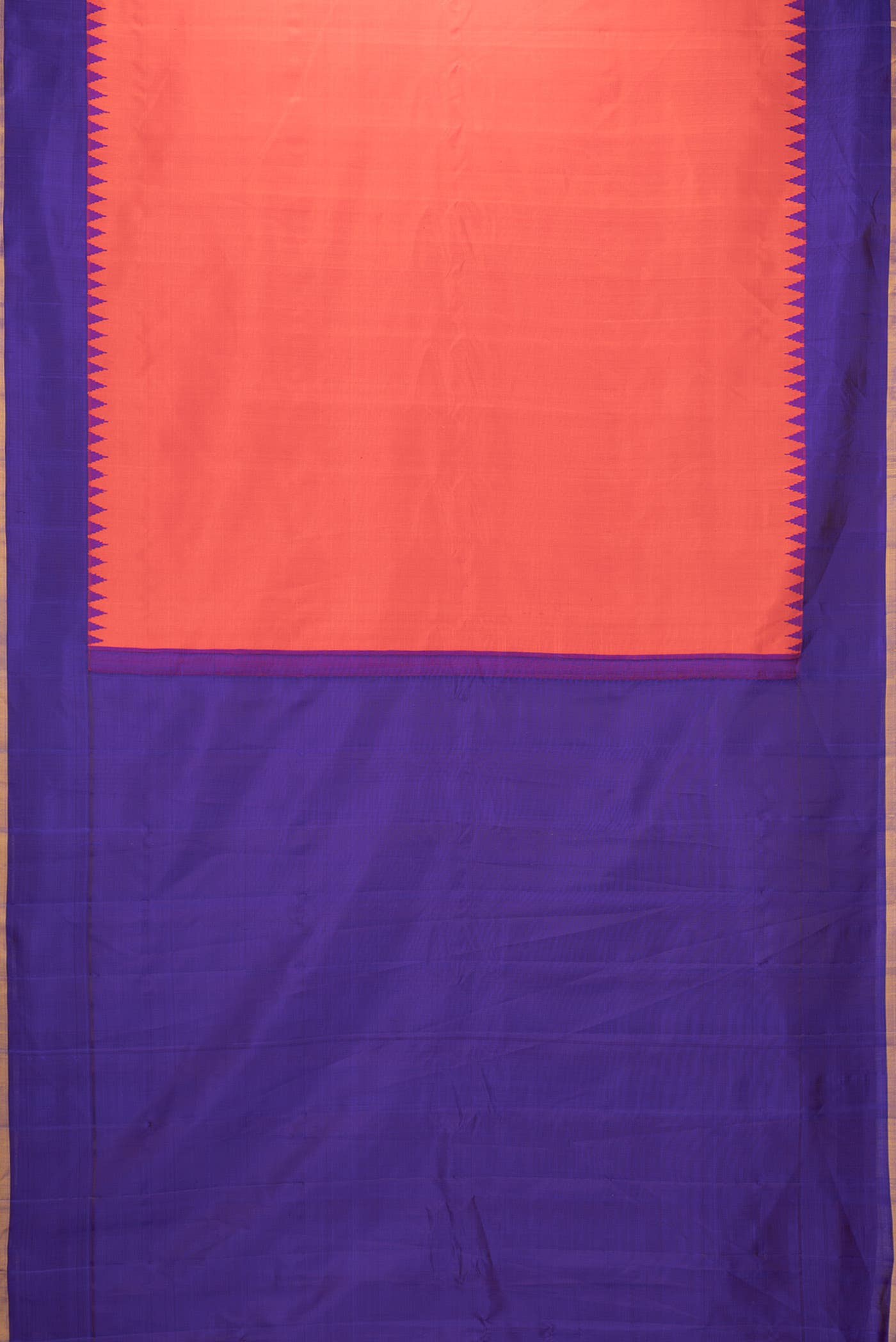 Deep Red Dual Tone Gadwal Silk Saree