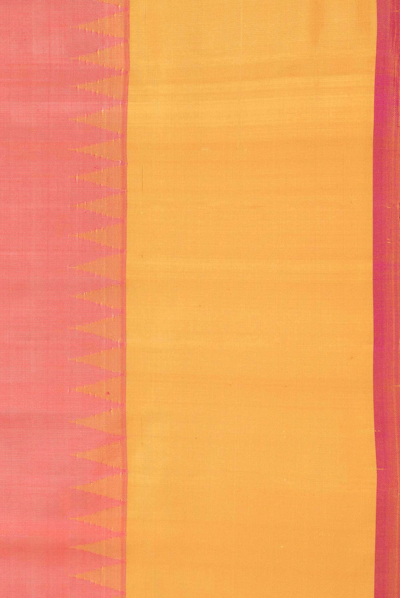 Coral Dual Tone Gadwal Silk Saree
