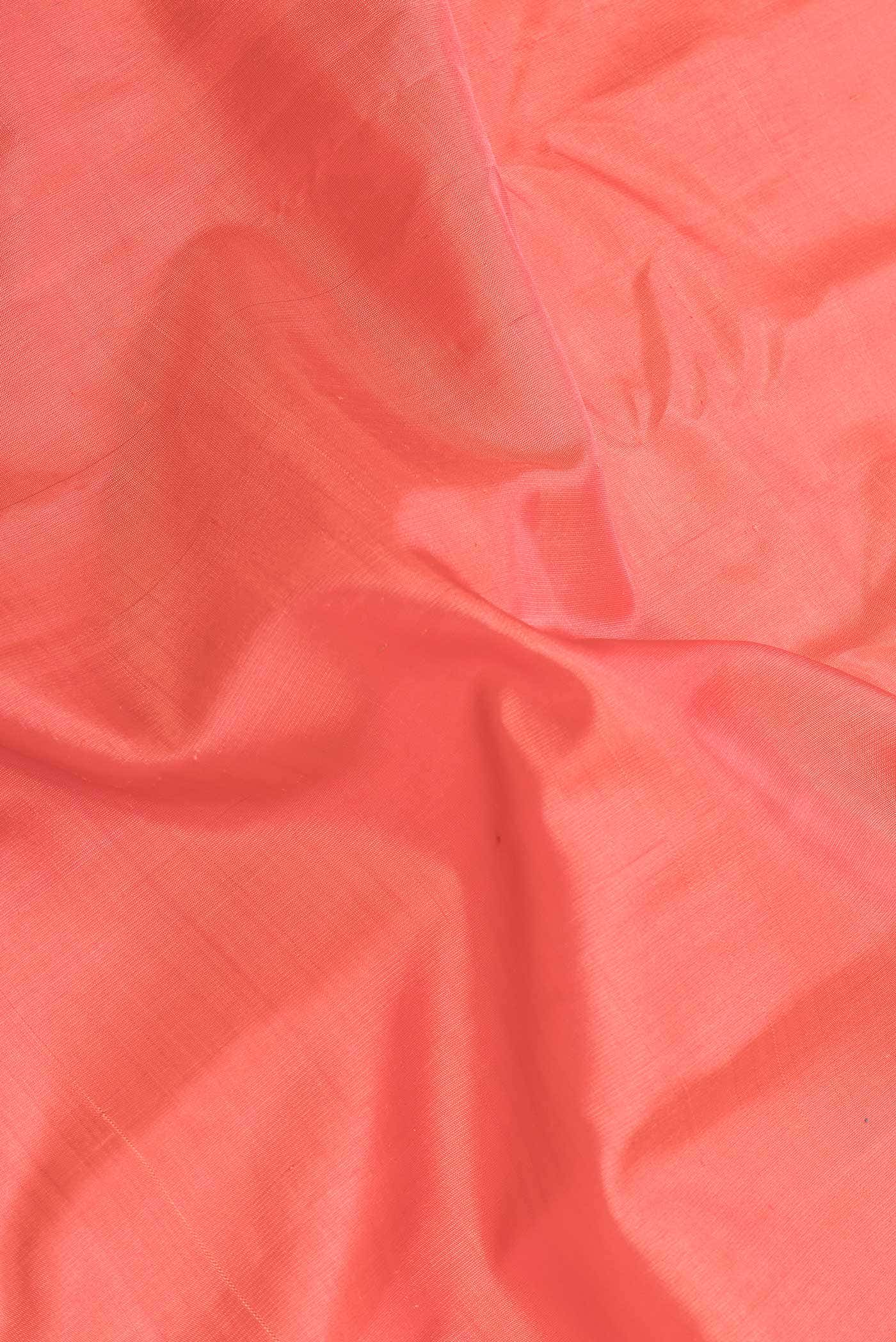 Coral Dual Tone Gadwal Silk Saree