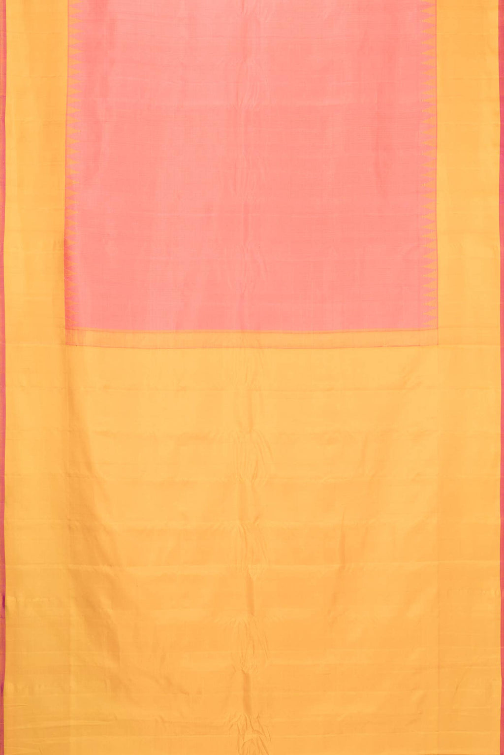 Coral Dual Tone Gadwal Silk Saree