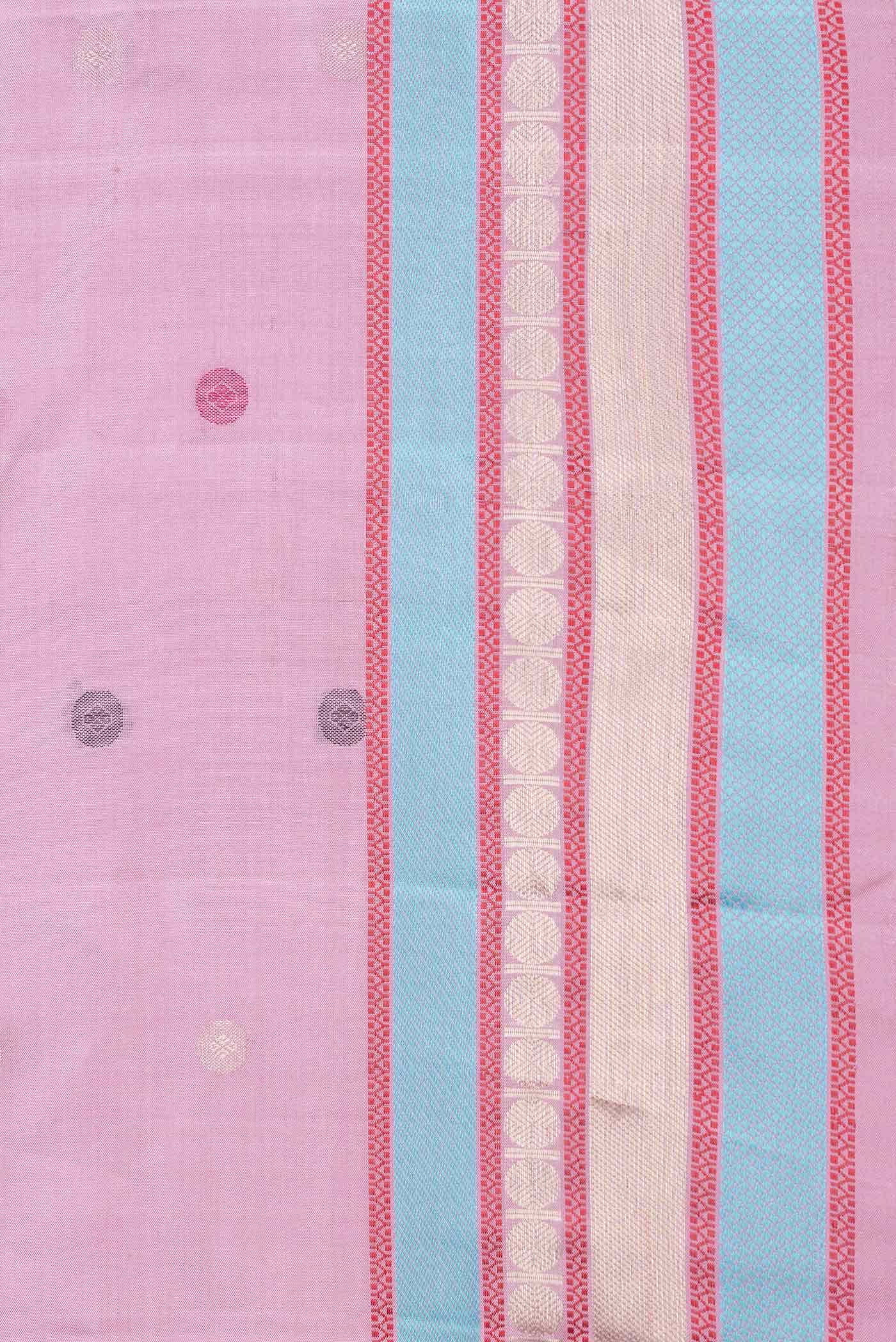 Pink Dual Tone Soft Silk Saree