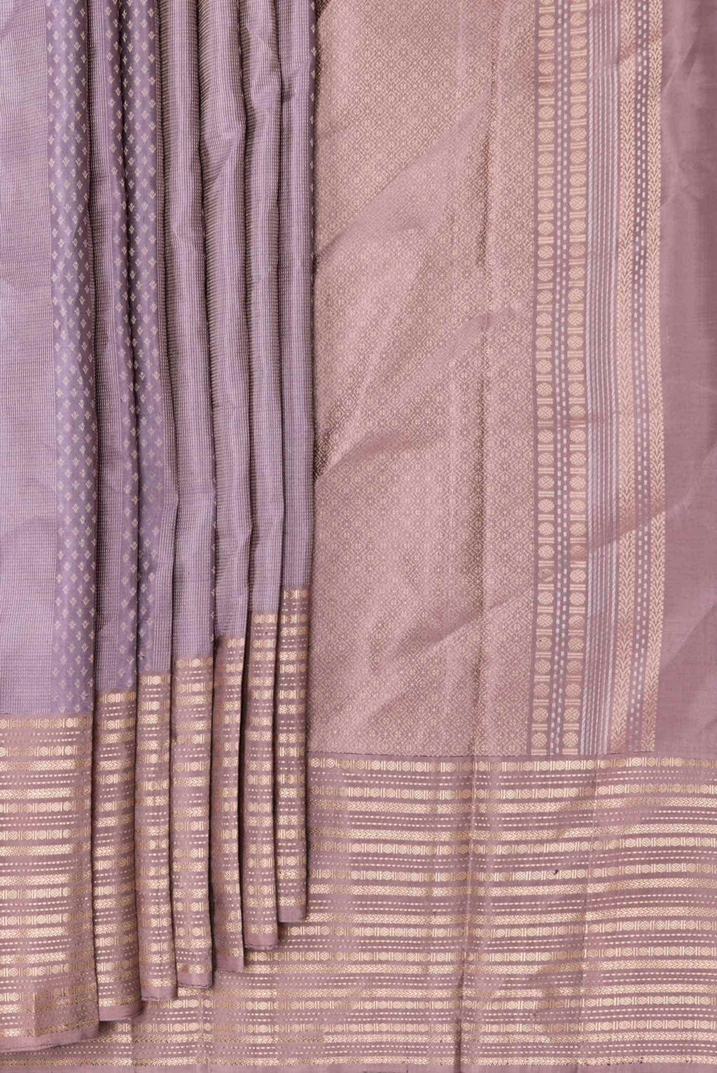 Lavender Dual Tone Kanchipuram Silk Saree