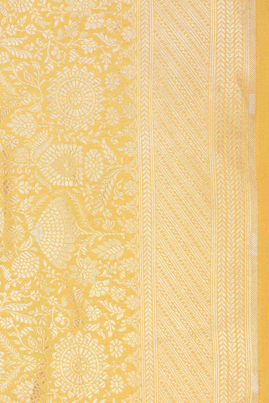 Mustard Dual Tone Banarasi Silk Saree