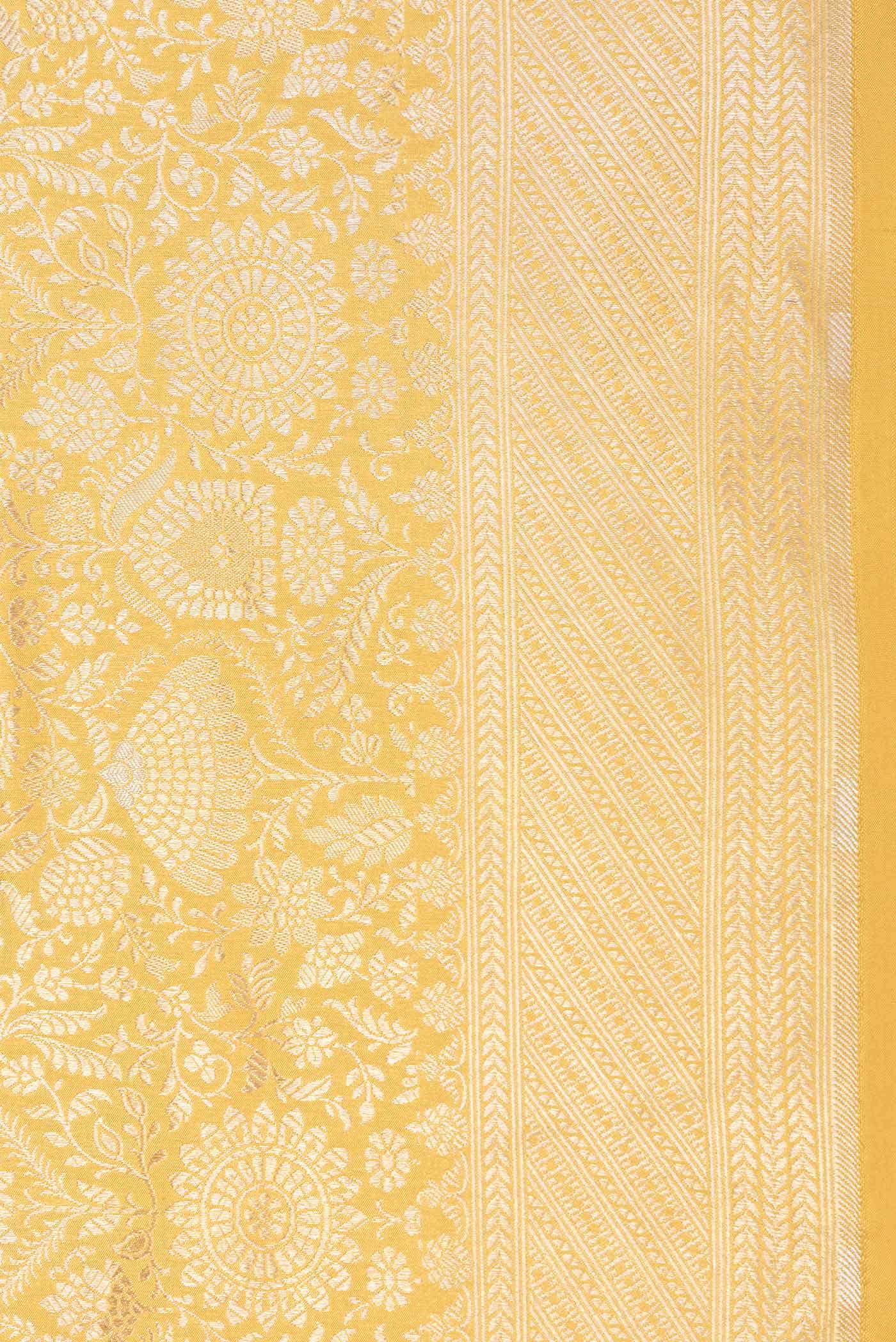 Mustard Dual Tone Banarasi Silk Saree