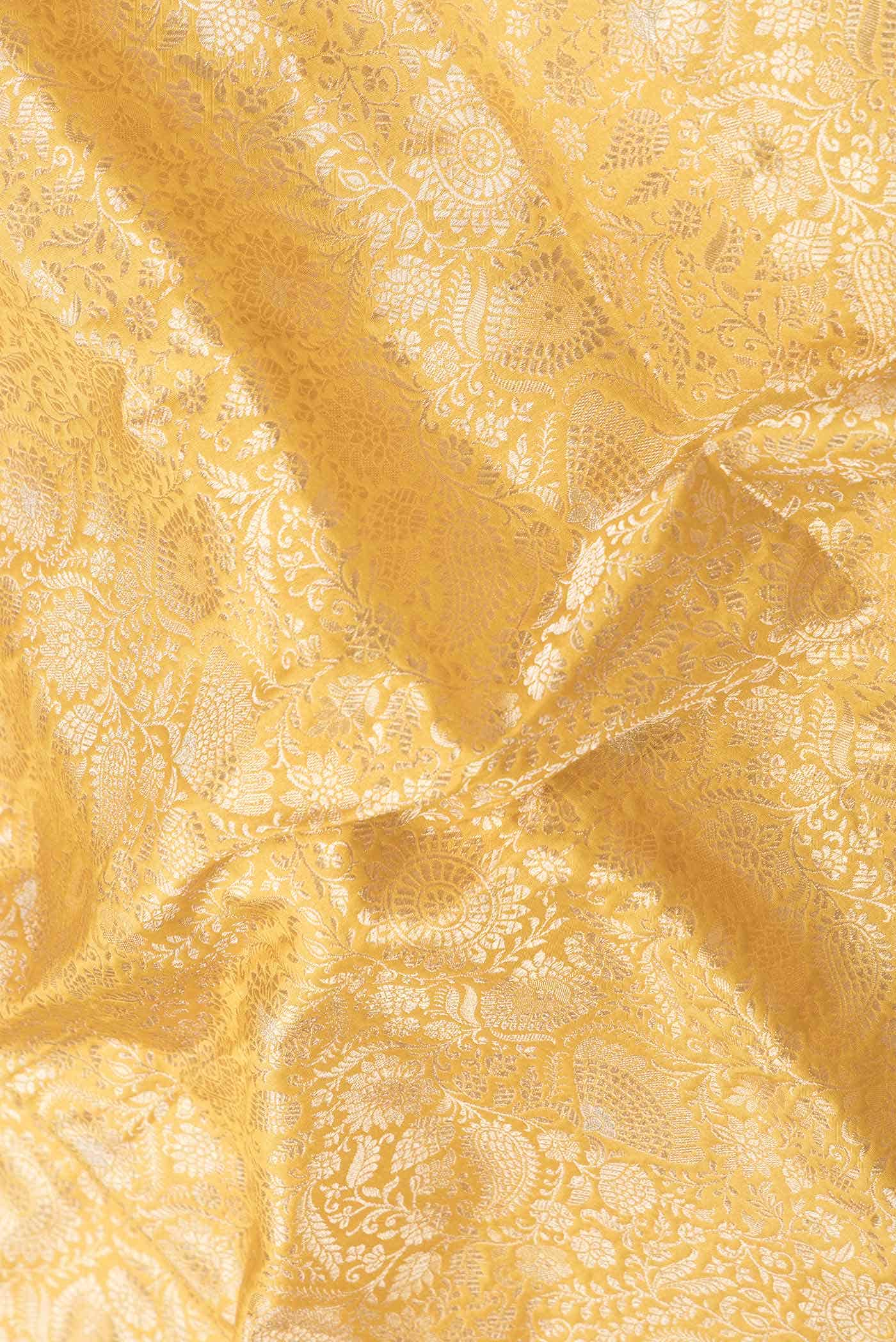 Mustard Dual Tone Banarasi Silk Saree