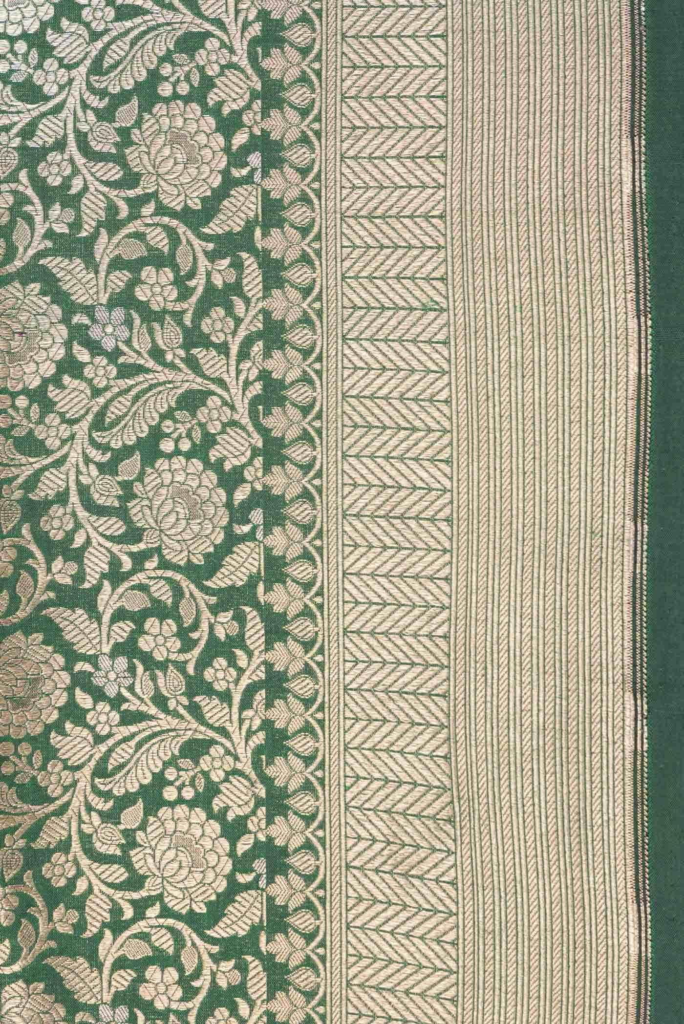 Green Dual Tone Banarasi Silk Saree