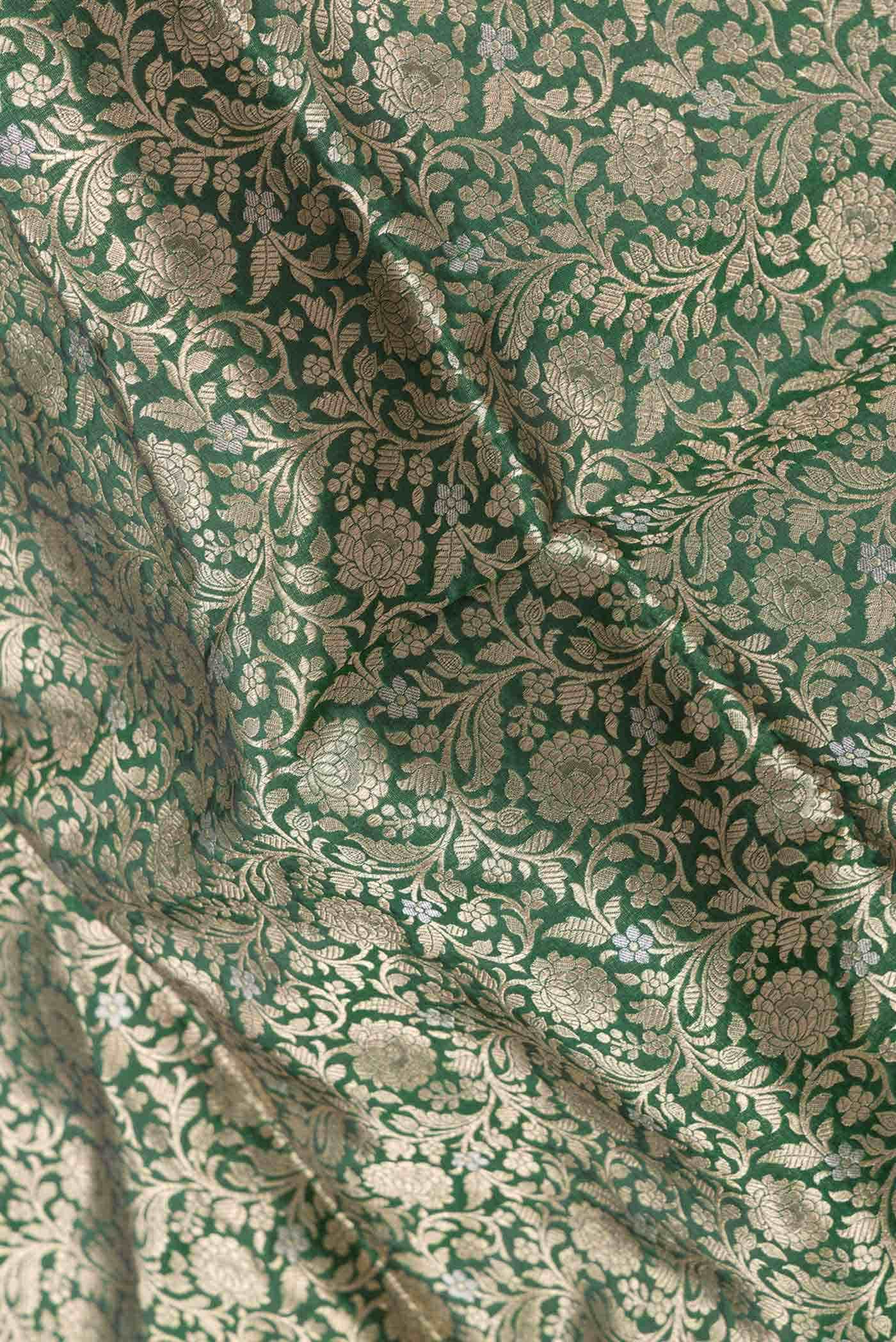 Green Dual Tone Banarasi Silk Saree