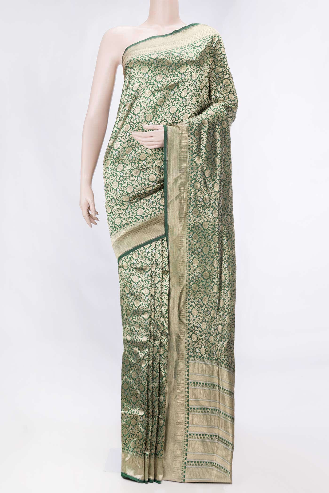 Green Dual Tone Banarasi Silk Saree