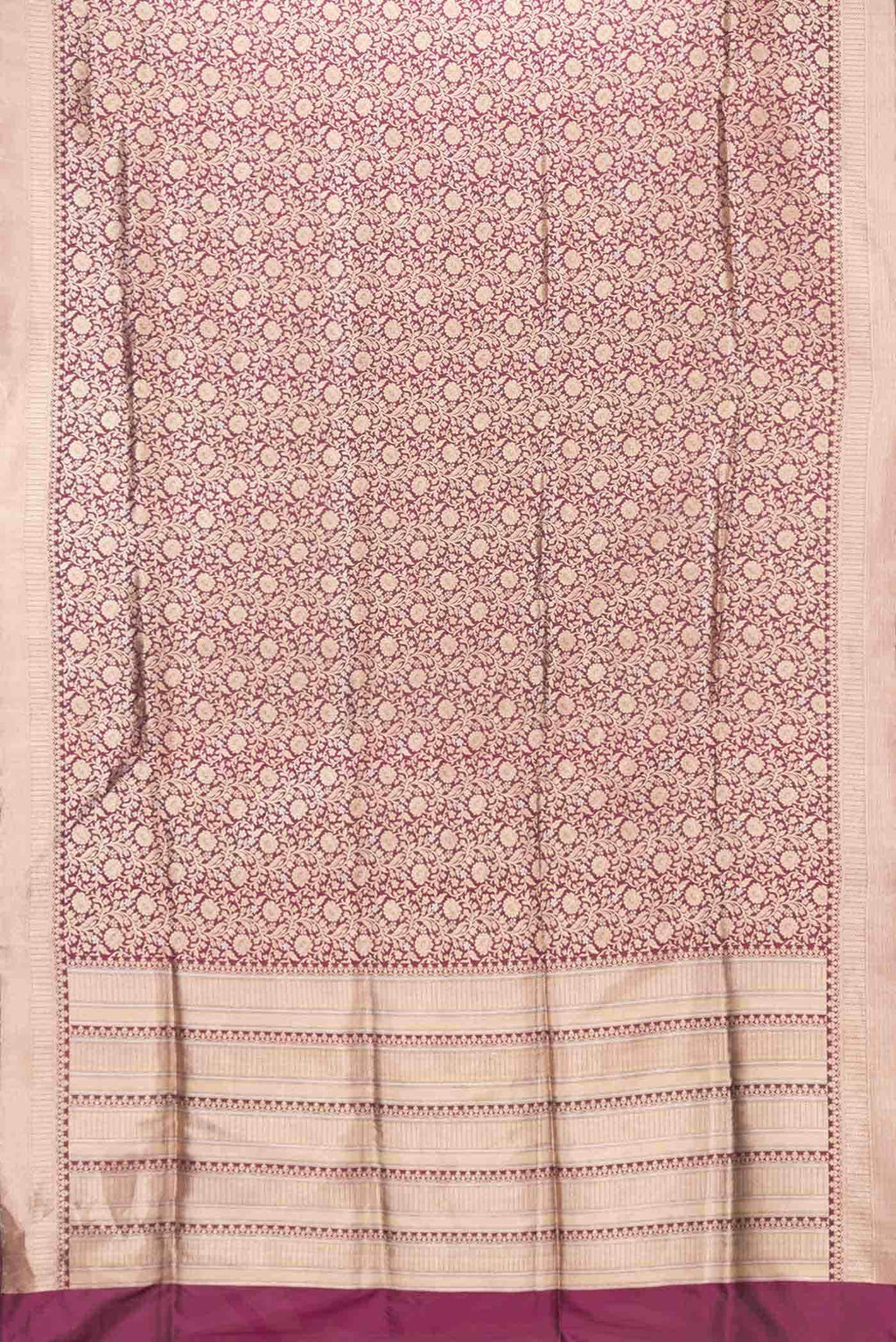 Magenta Dual Tone Banarasi Silk Saree