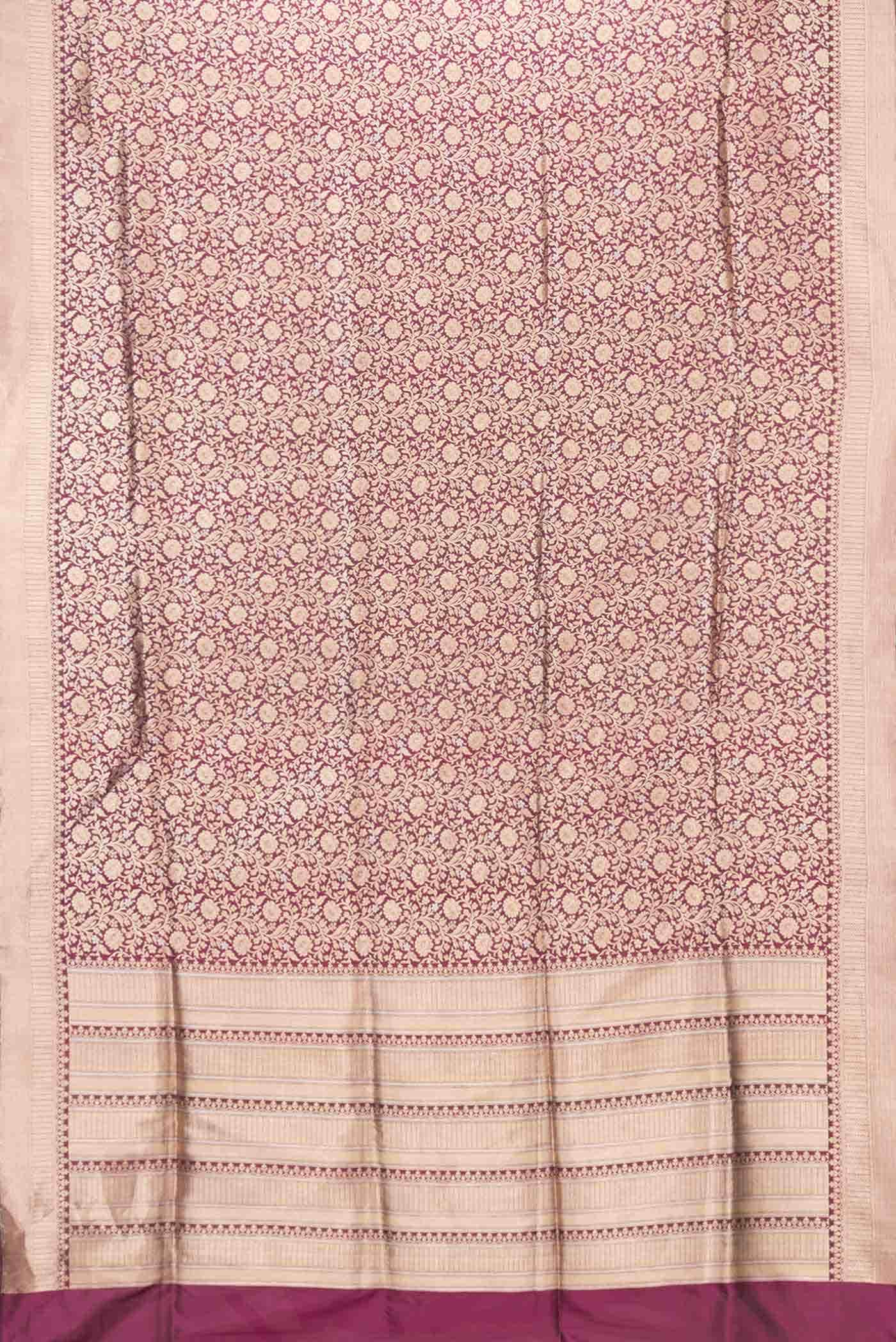 Magenta Dual Tone Banarasi Silk Saree