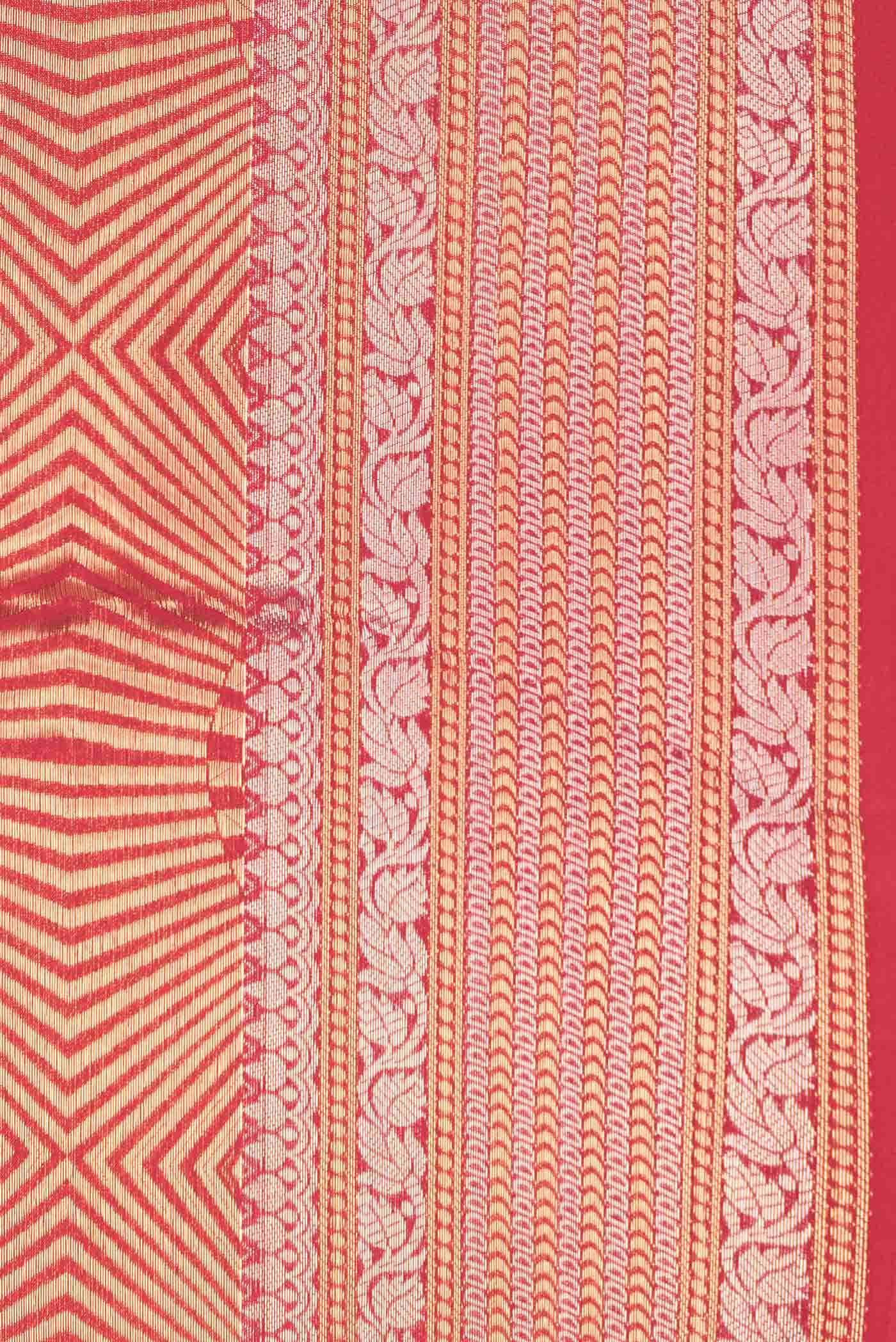 Red Dual Tone Banarasi Silk Saree