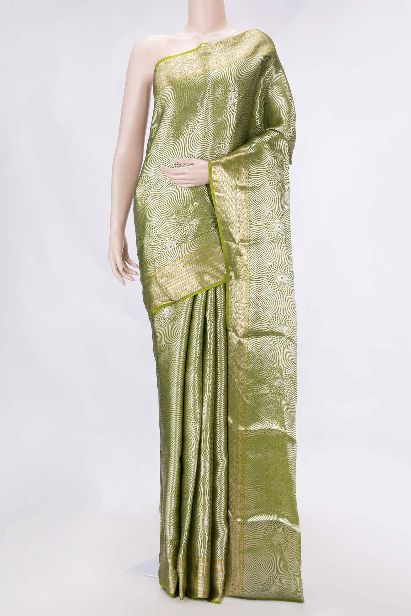 Green Dual Tone Banarasi Silk Saree