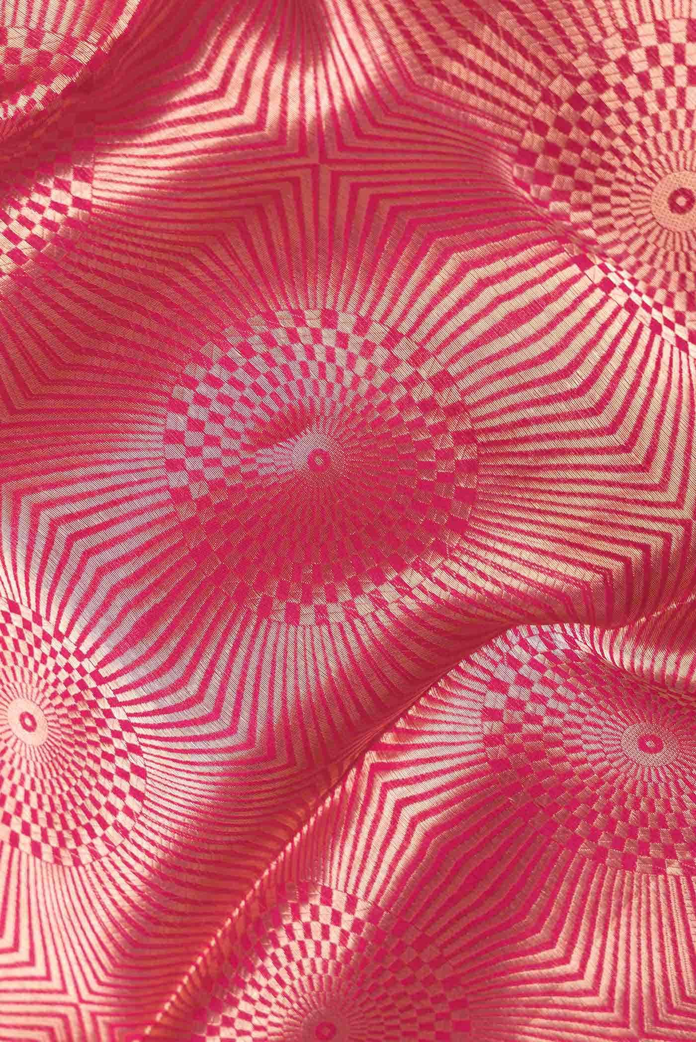 Pink Dual Tone Banarasi Silk Saree