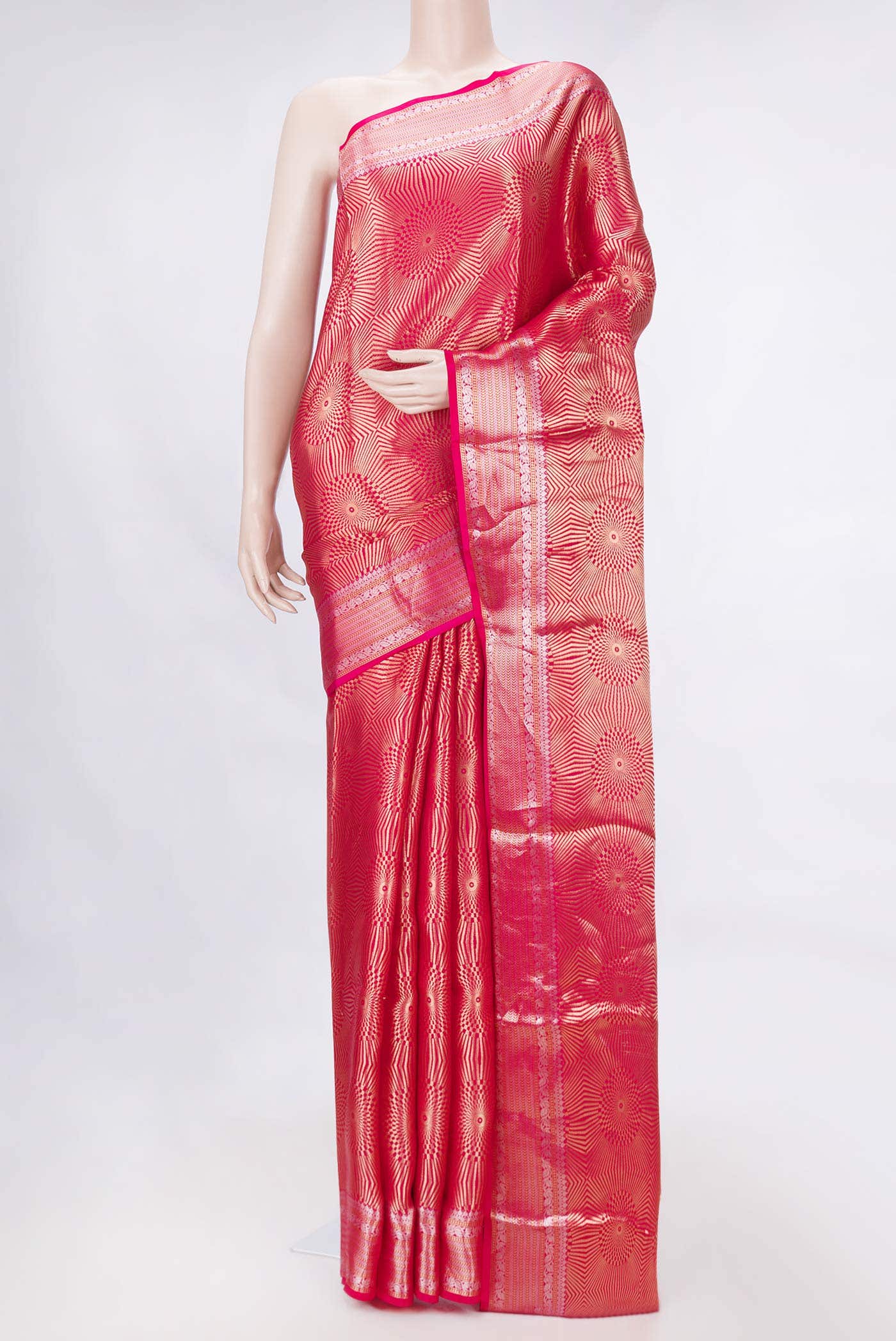 Pink Dual Tone Banarasi Silk Saree