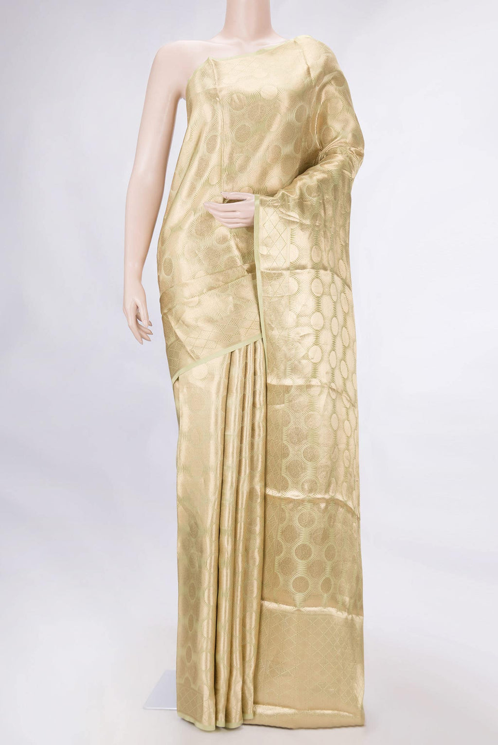 Light Green Dual Tone Banarasi Silk Saree