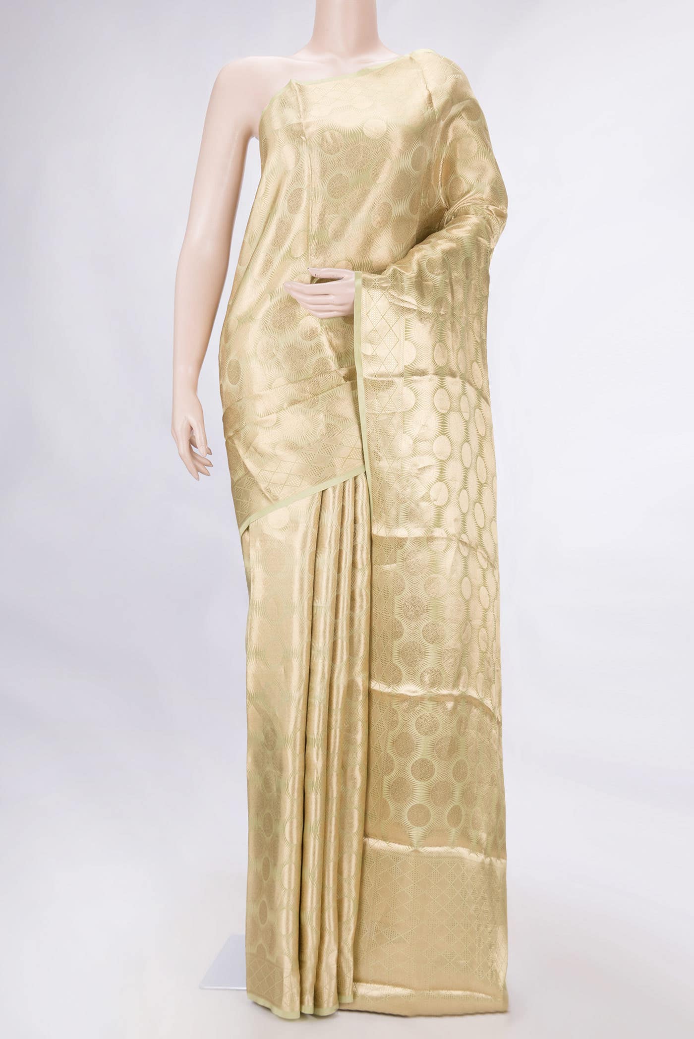 Light Green Dual Tone Banarasi Silk Saree