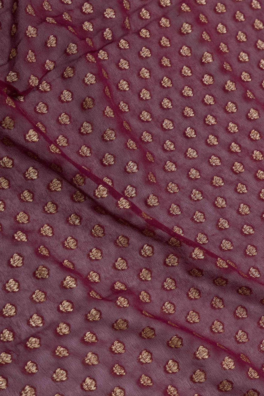 Burgundy Dual Tone Banarasi Georgette Saree