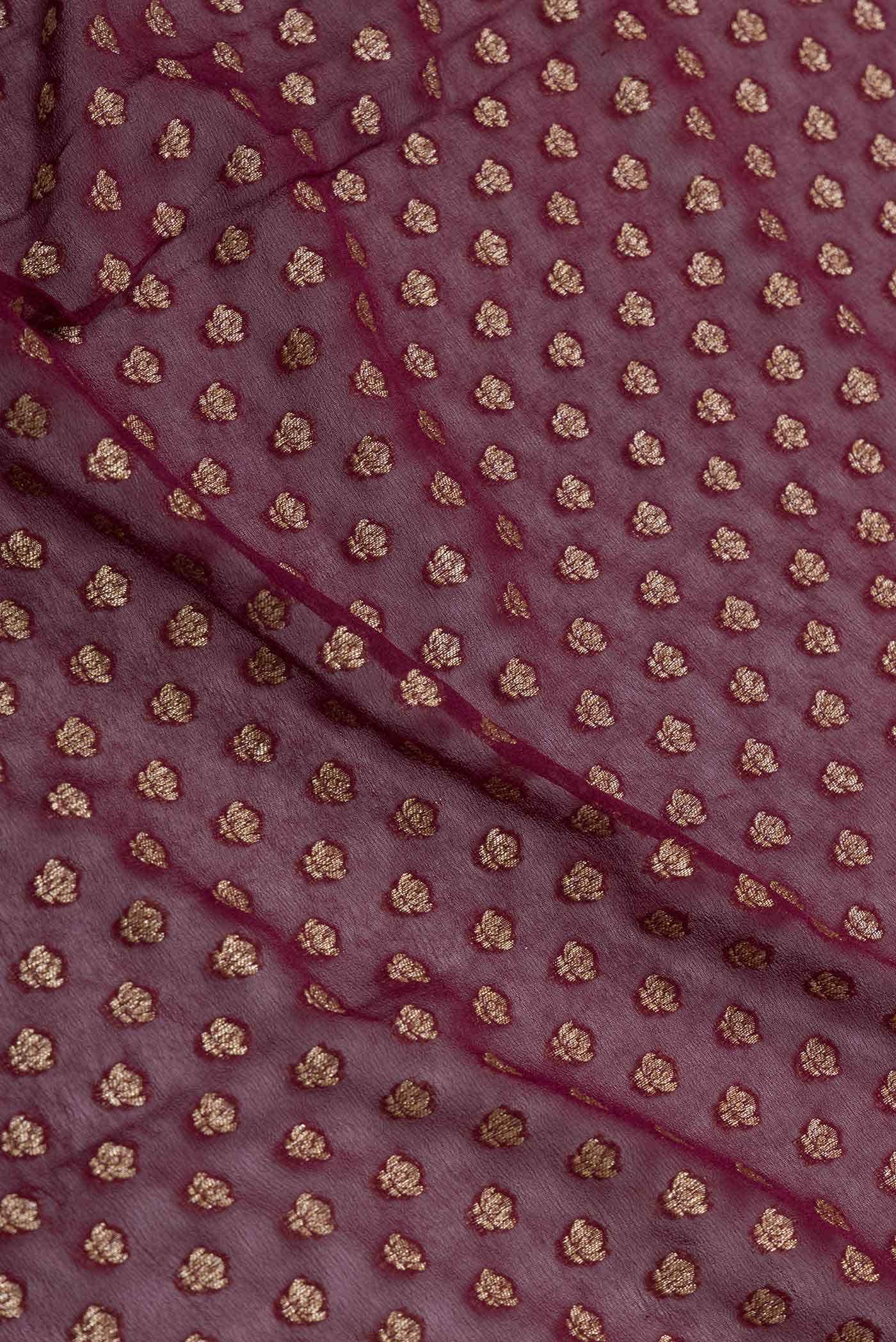 Burgundy Dual Tone Banarasi Georgette Saree