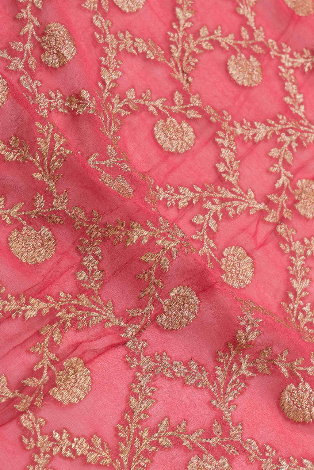 Pink Dual Tone Banarasi Georgette Saree