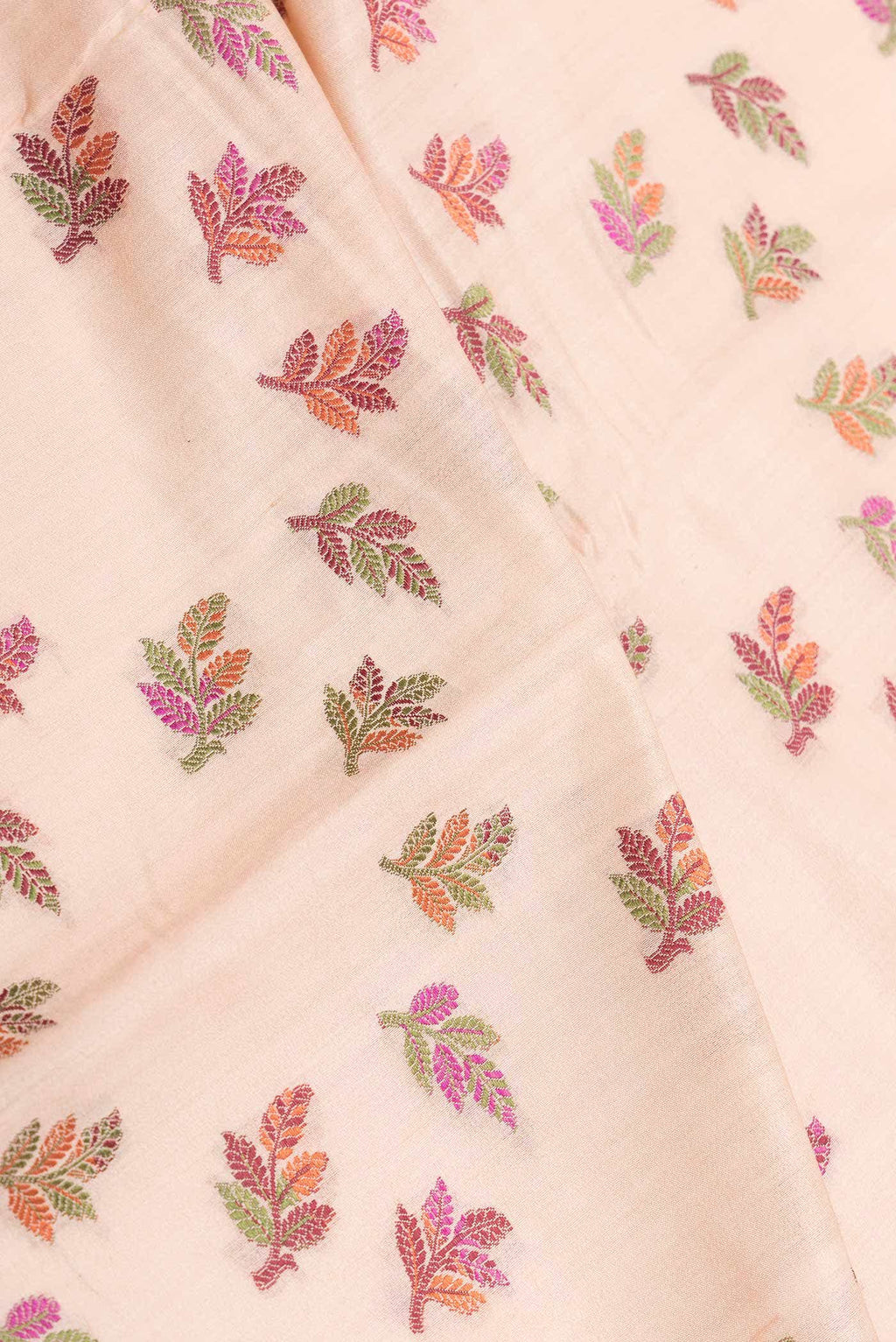 Golden Peach Dual Tone Tussar Silk Saree
