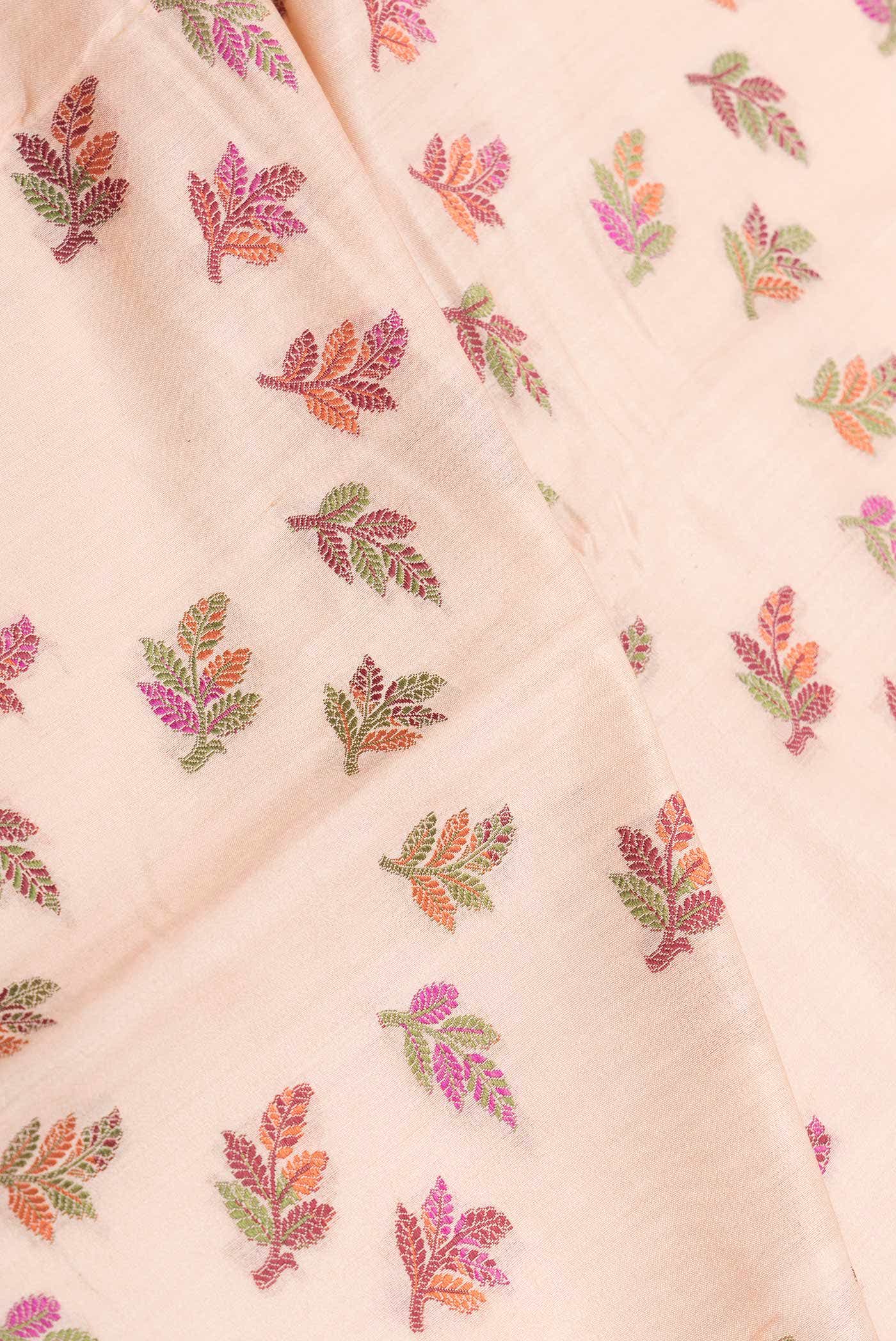 Golden Peach Dual Tone Tussar Silk Saree