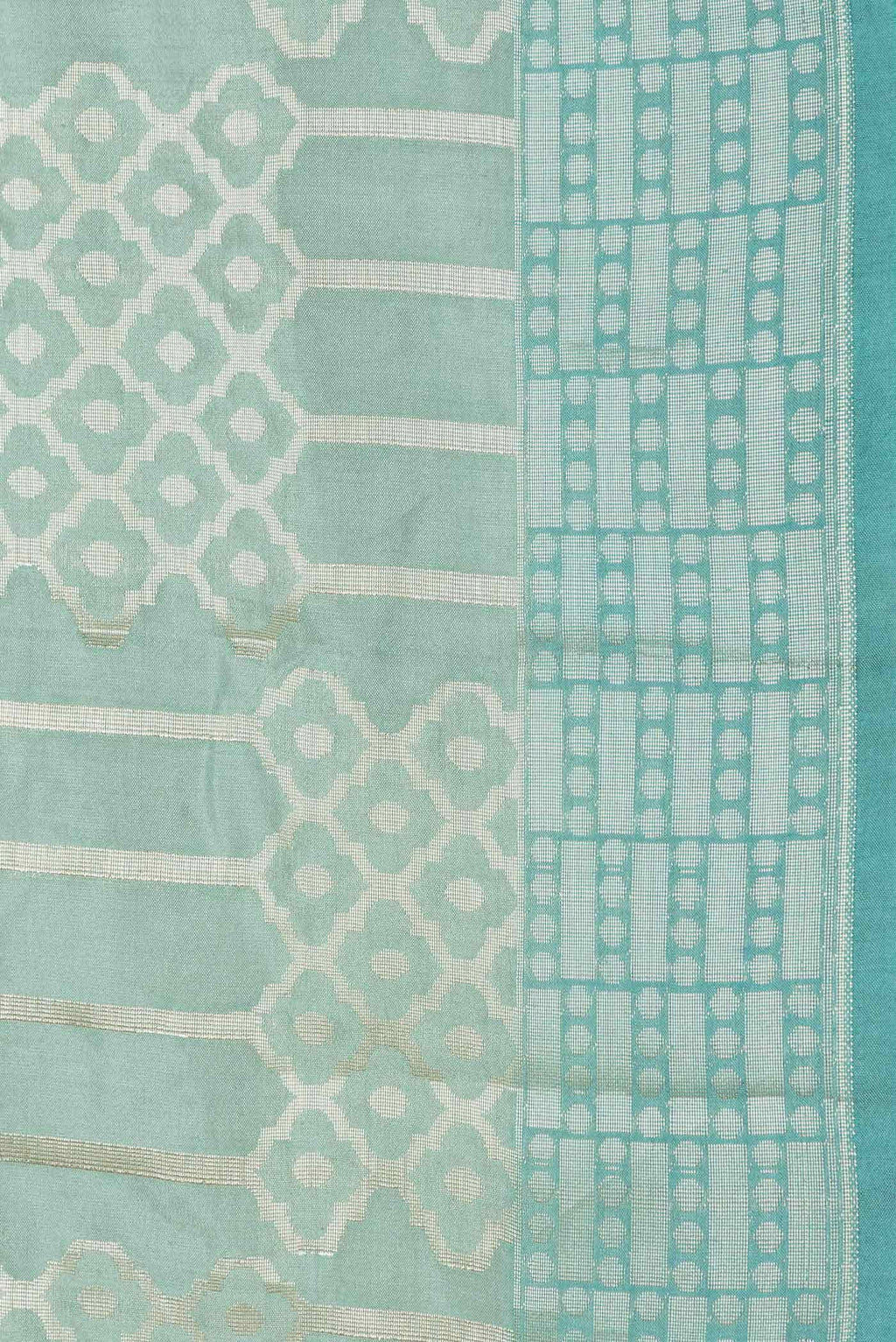 Sea Green Dual Tone Banarasi Silk Saree