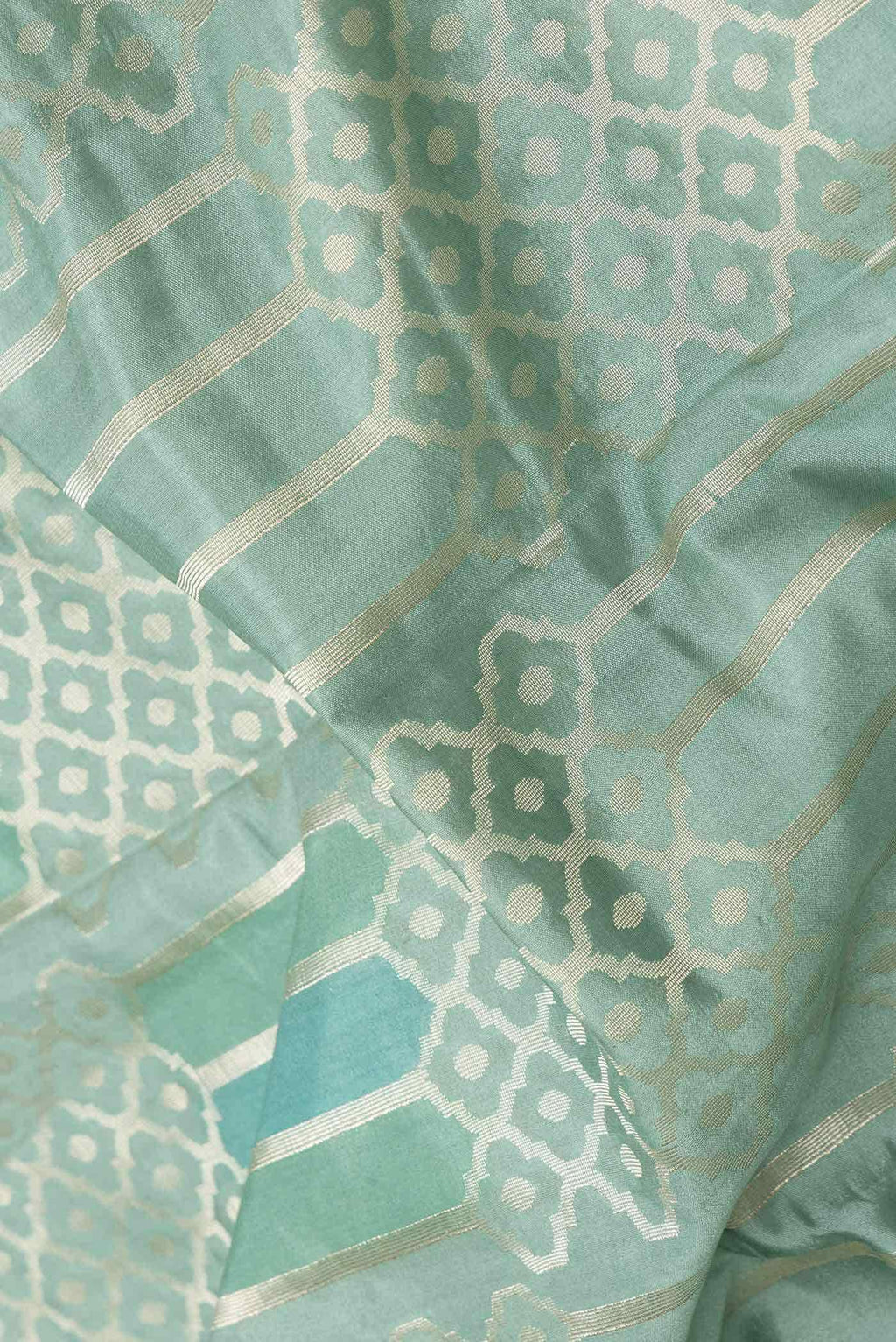 Sea Green Dual Tone Banarasi Silk Saree