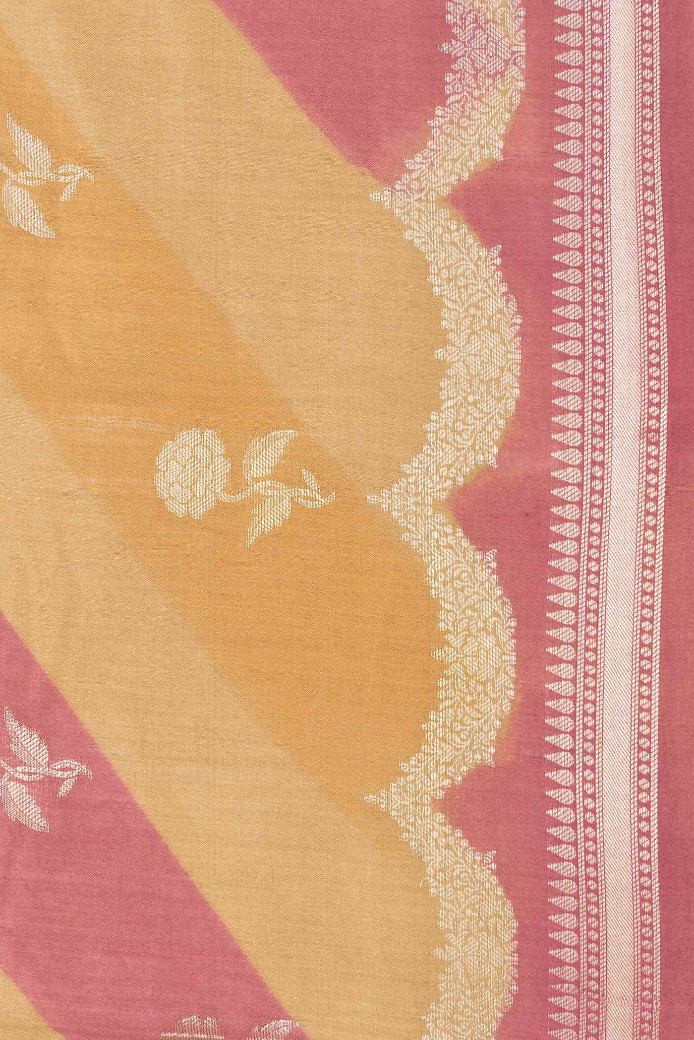 Caramel Dual Tone Tussar Silk Saree