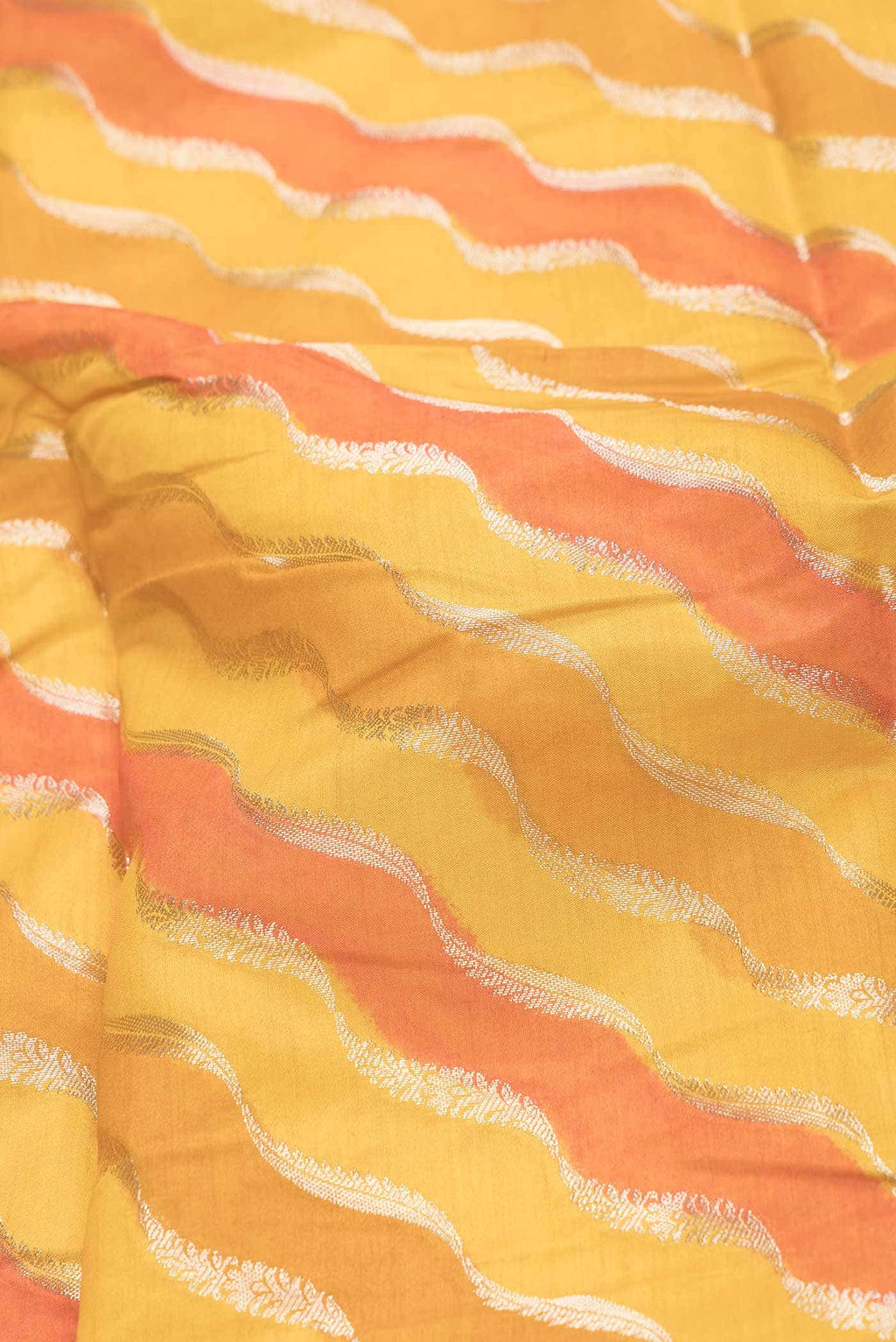 Orange and Mustard Dual Tone Tussar Silk Saree